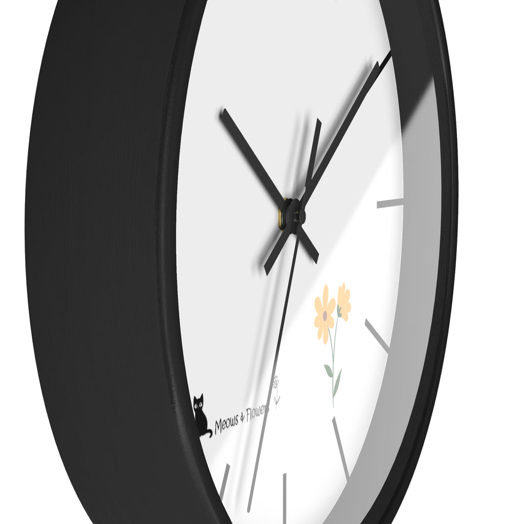 Wall Clock (Yellow Flower)