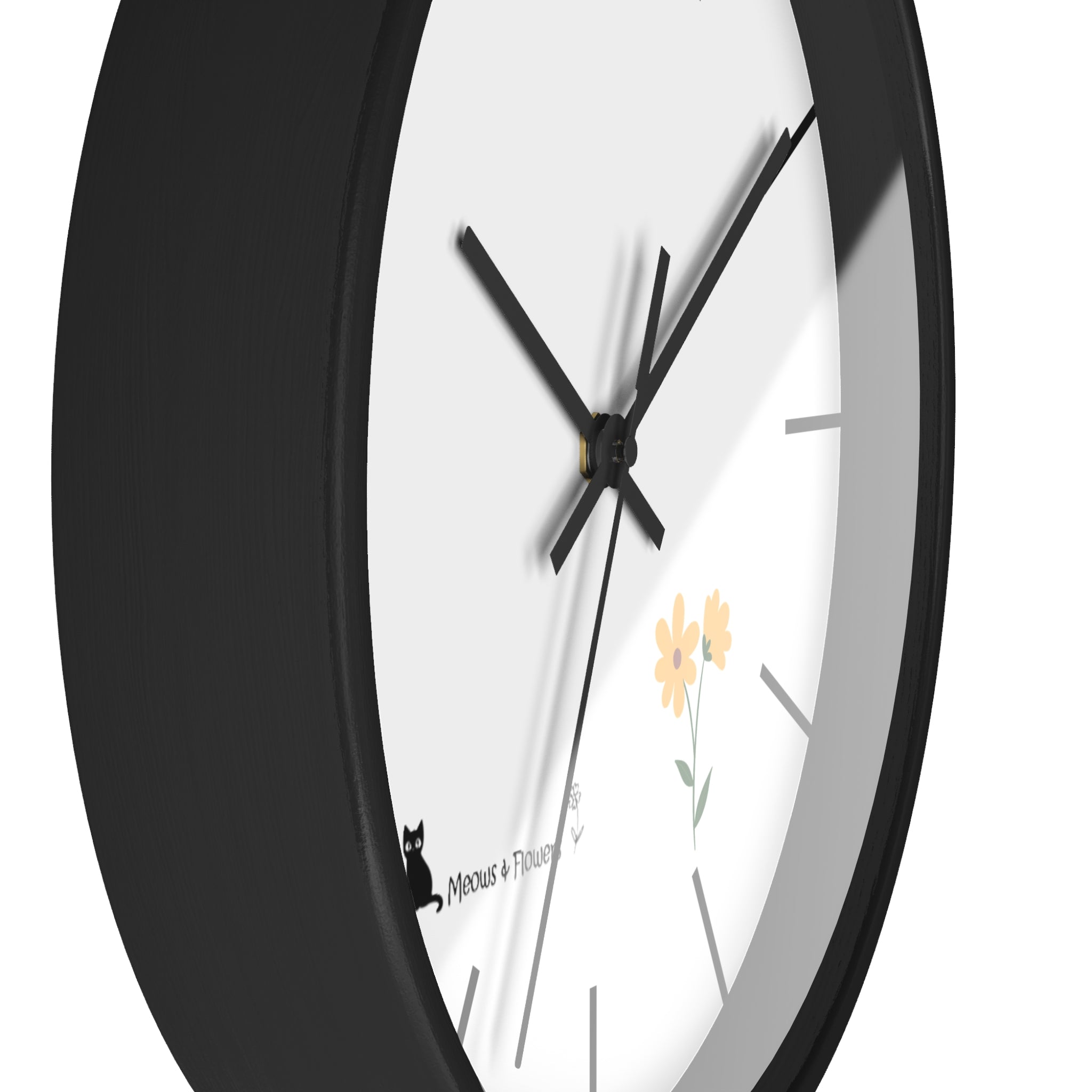 Wall Clock (Yellow Flower)