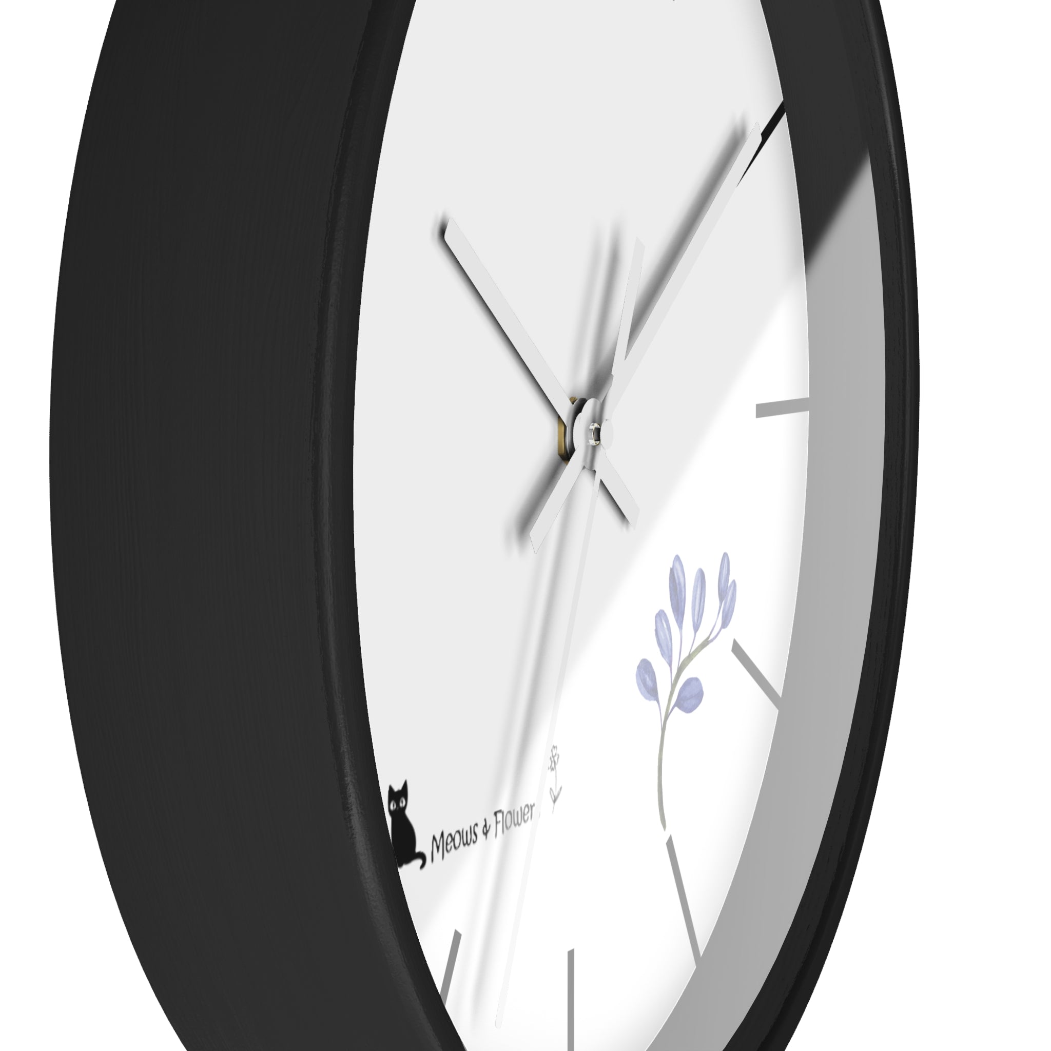 Wall Clock (Blue Flower)