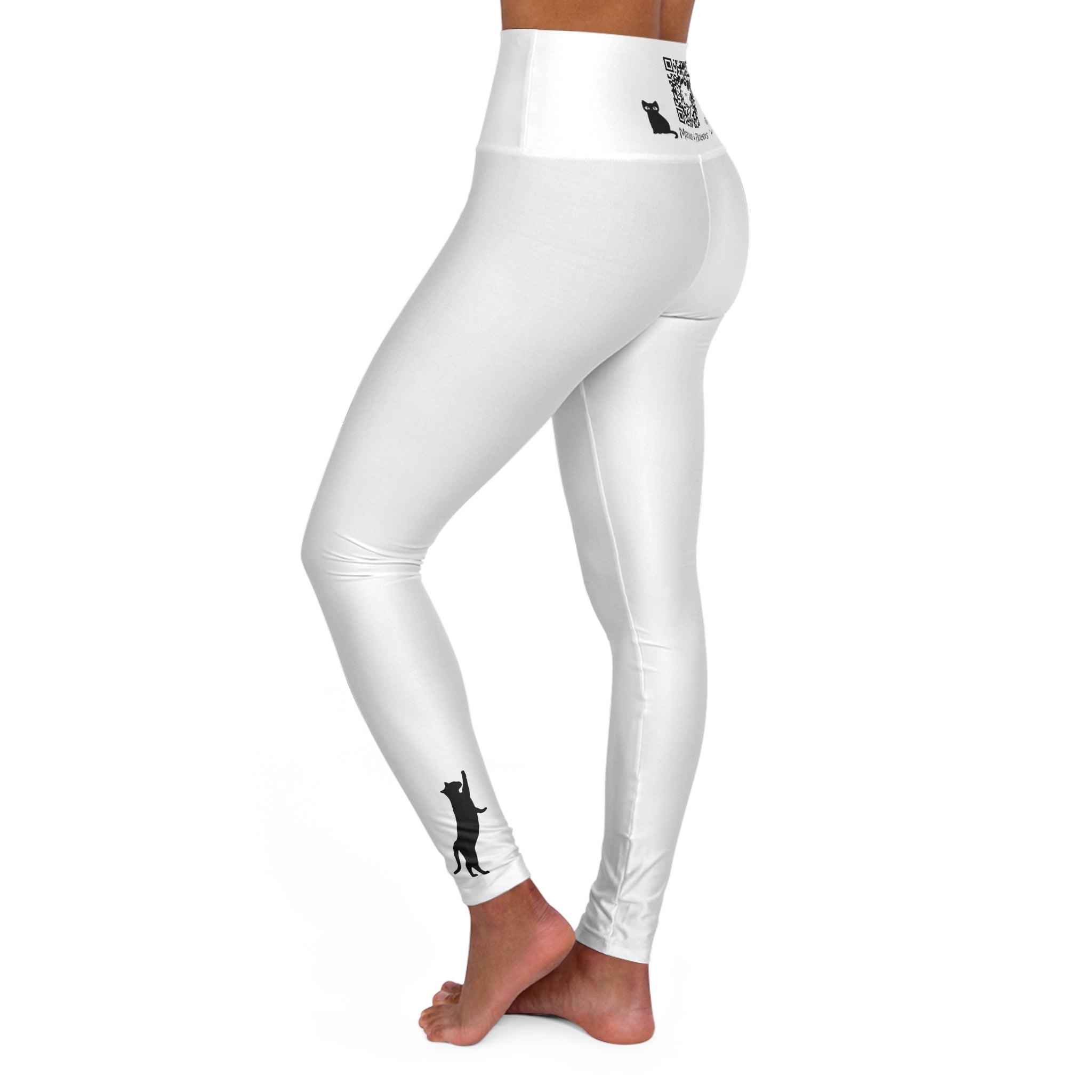 High Waisted Yoga Leggings (M&F Yellow Flower)