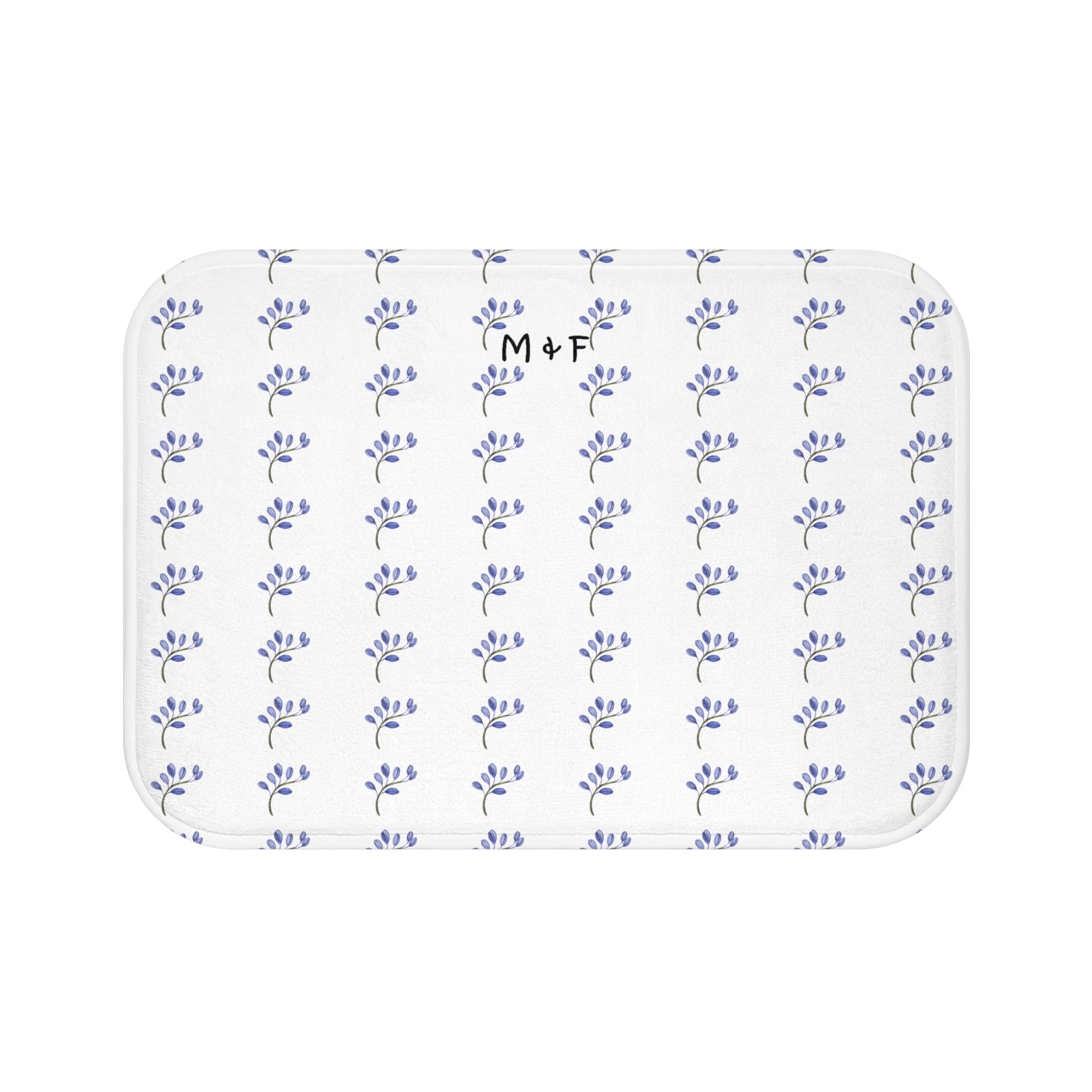 Bath Mat (Blue Flower)