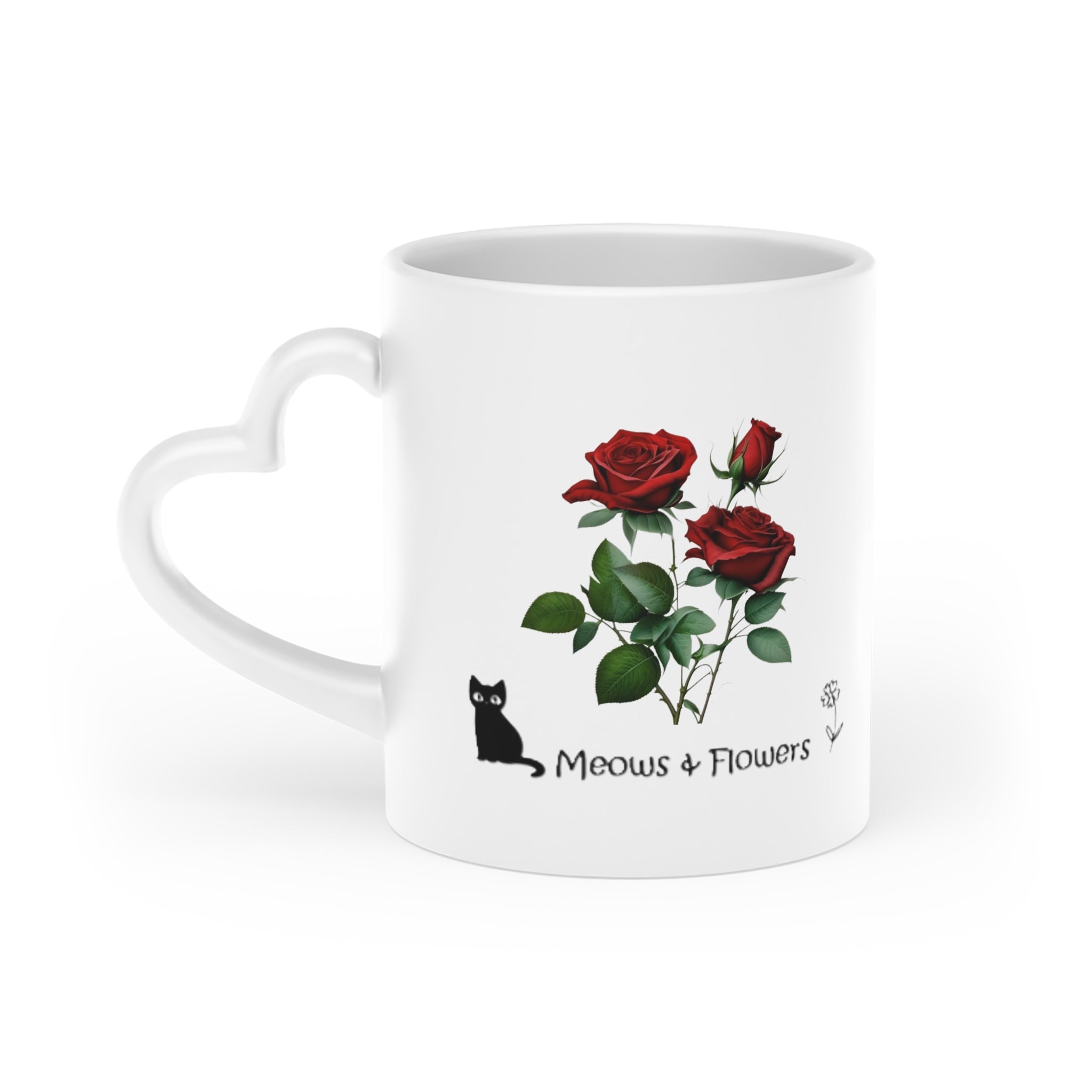 Heart-Shaped Mug Roses Flower