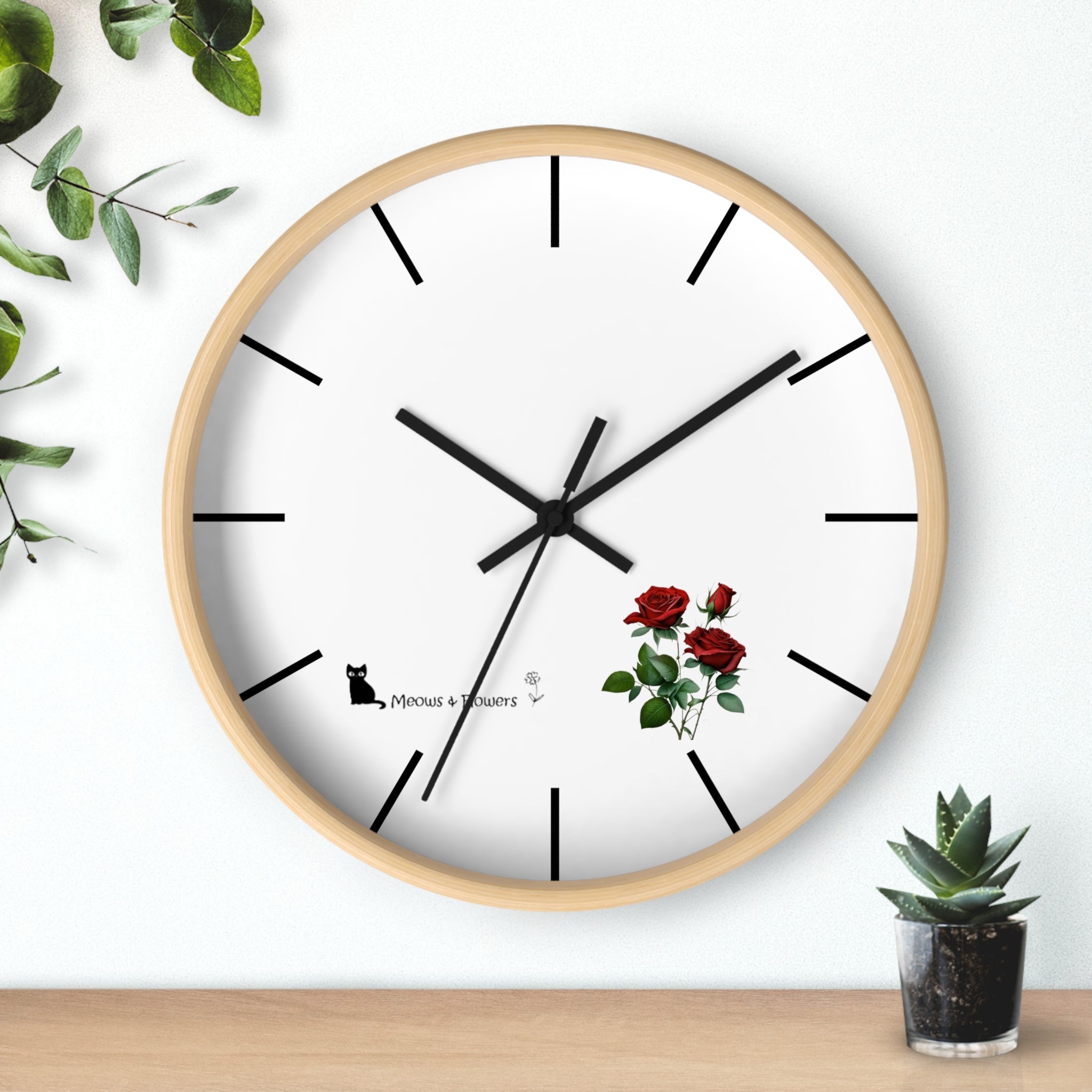 Wall Clock (Roses Flower)