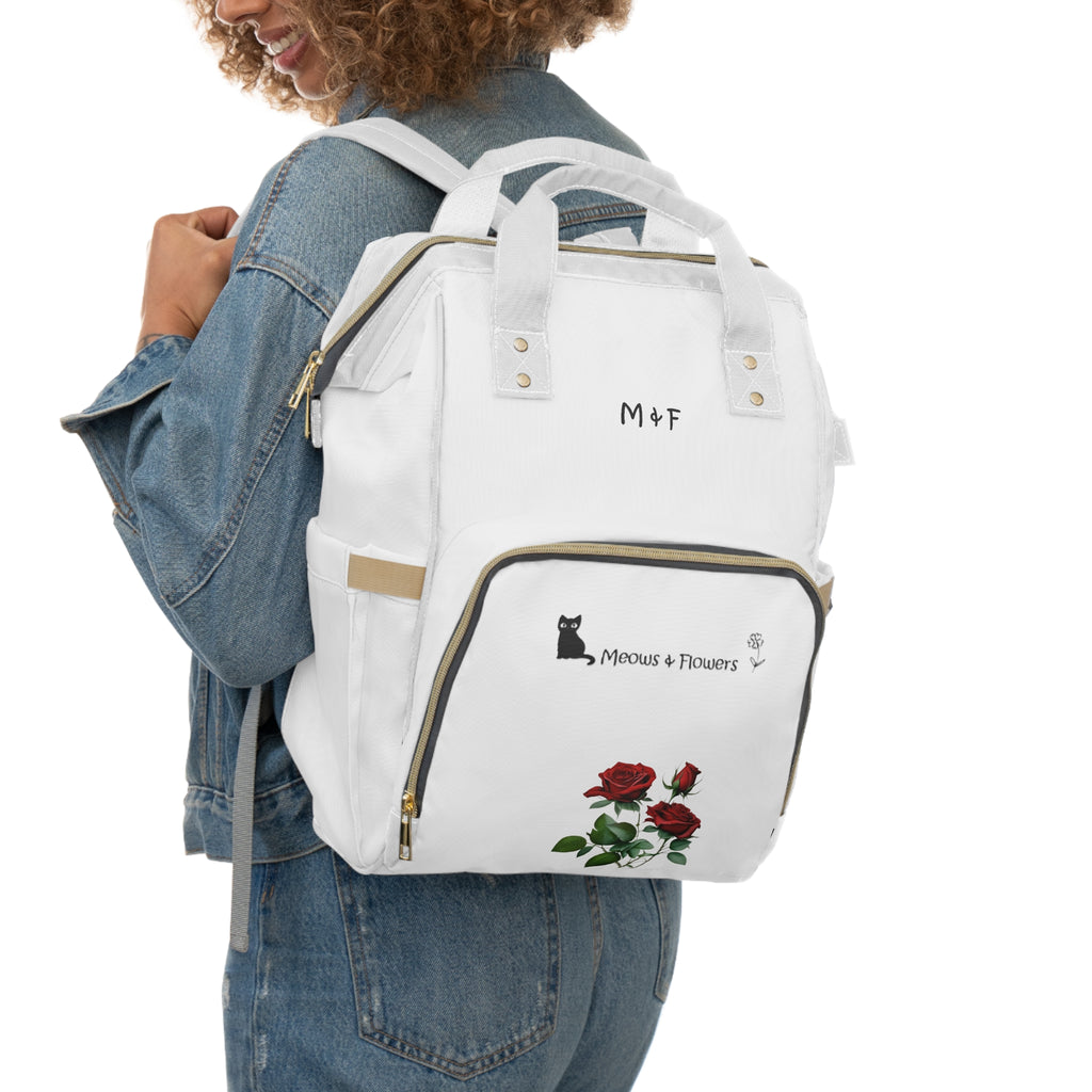Multifunctional Backpack (Roses Flower)