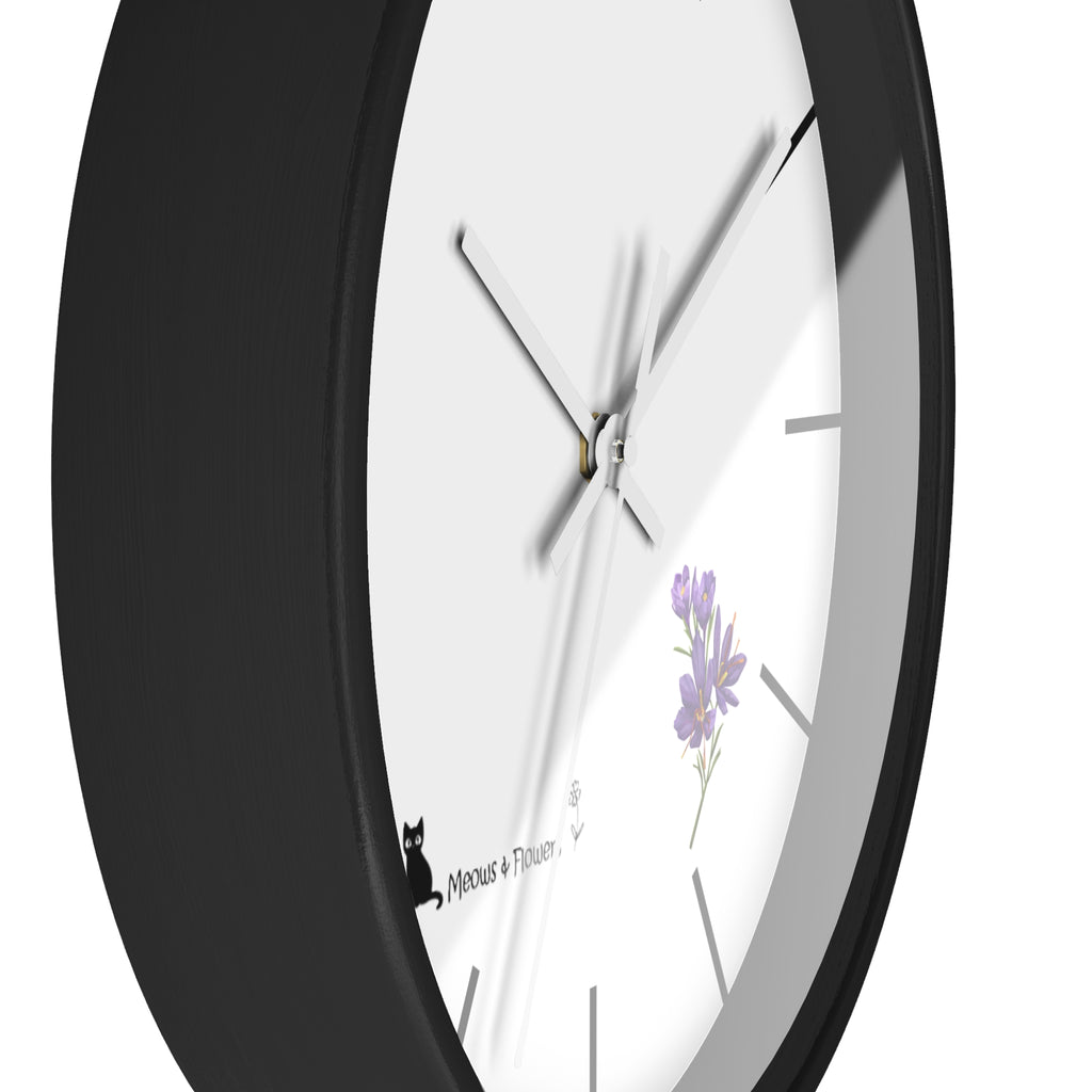 Wall Clock (Purple Flower)