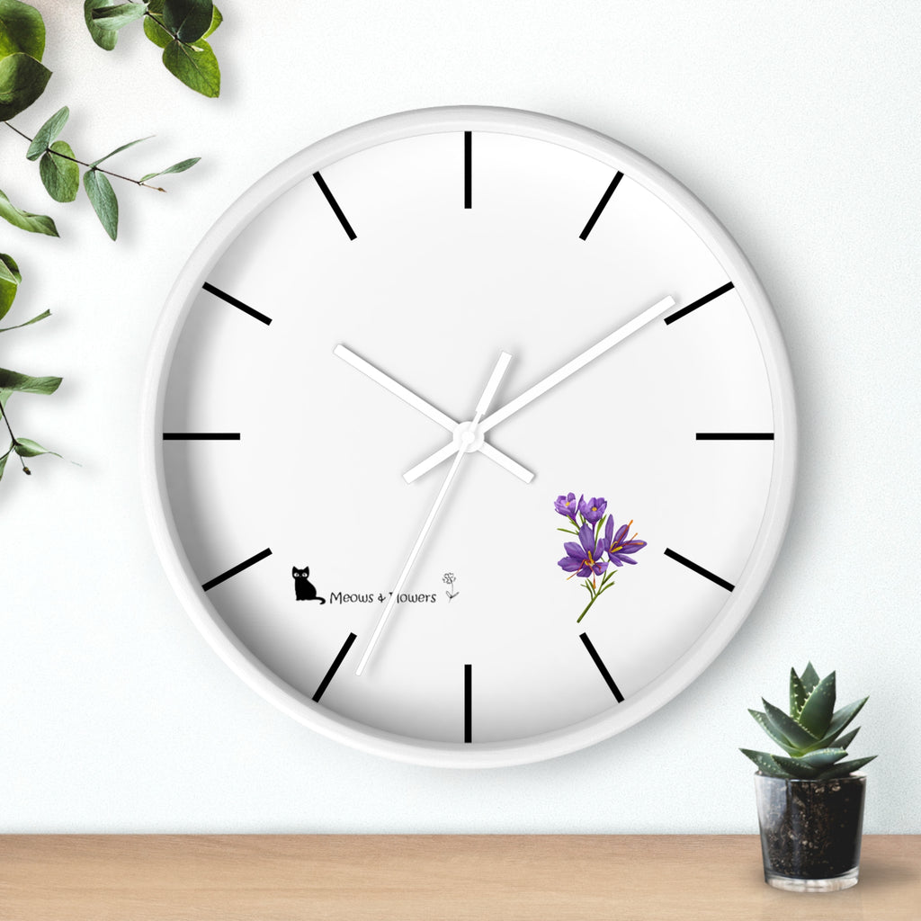 Wall Clock (Purple Flower)