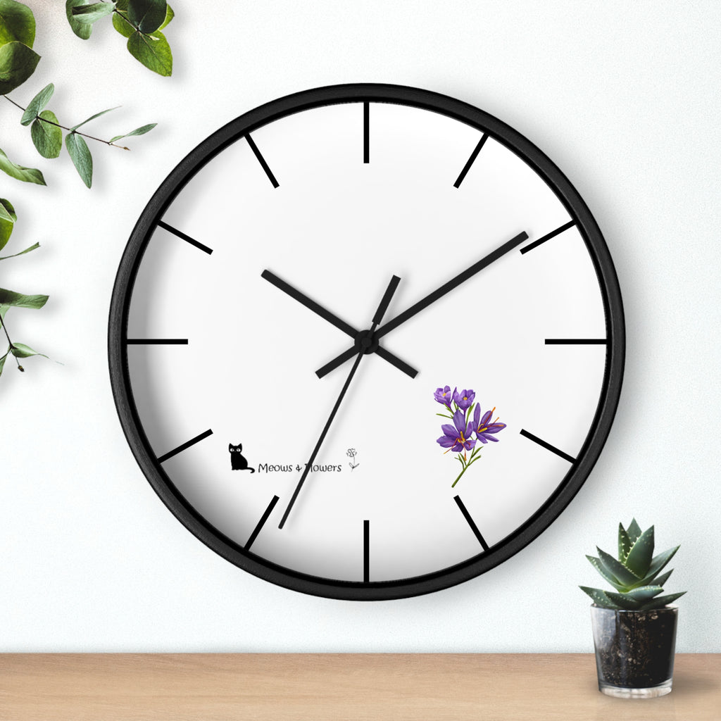 Wall Clock (Purple Flower)