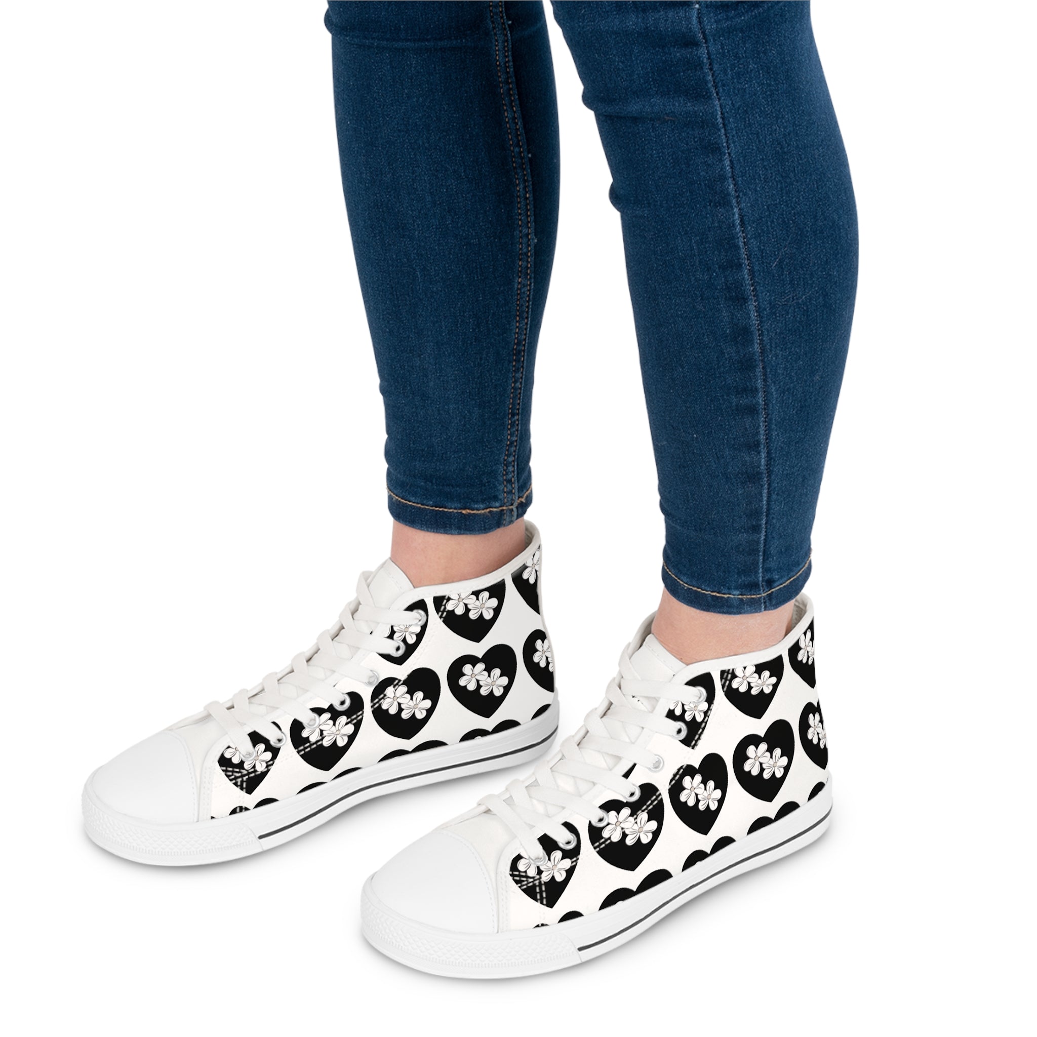 Women's High Top Sneakers Heart