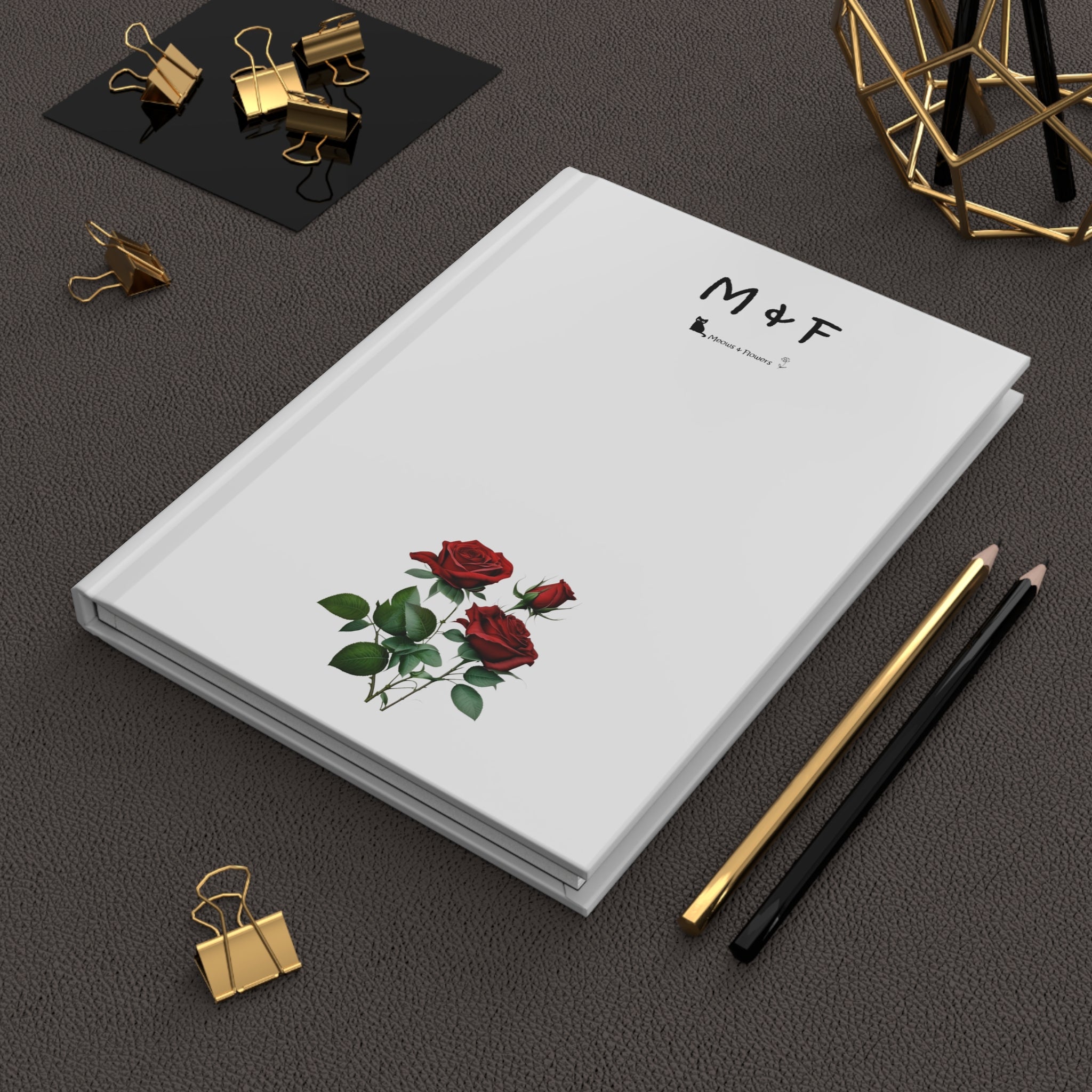 Hardcover Journal Matte (Roses Flower)