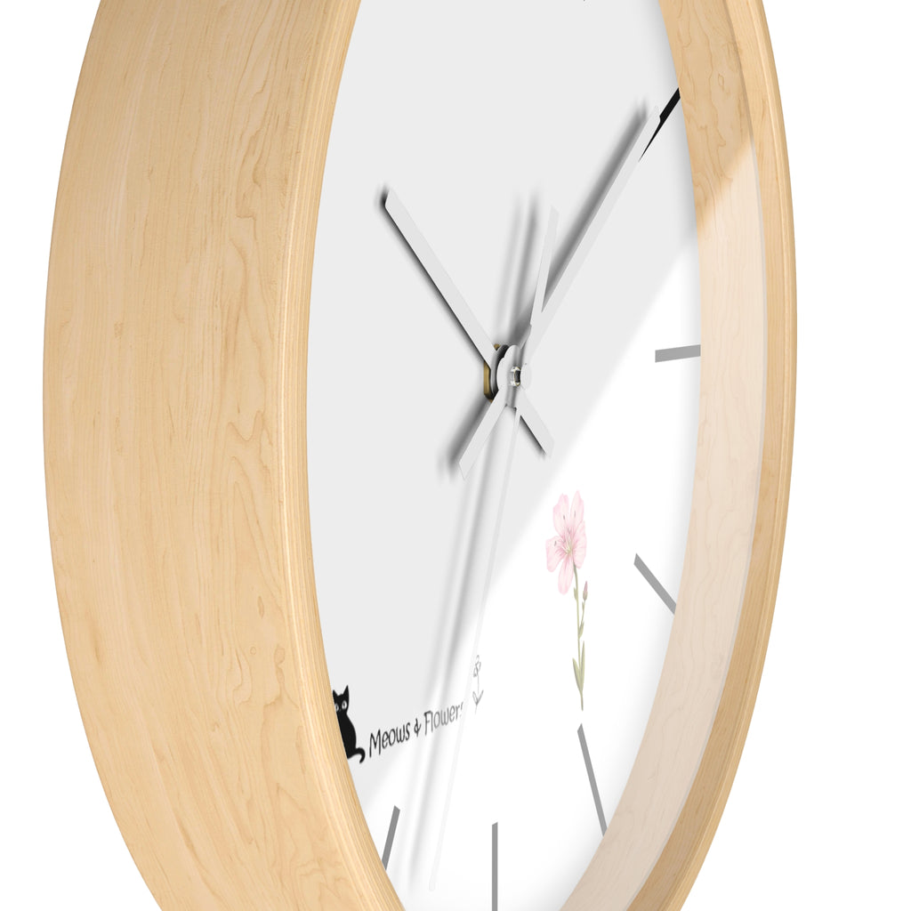 Wall Clock (Pink Flower)