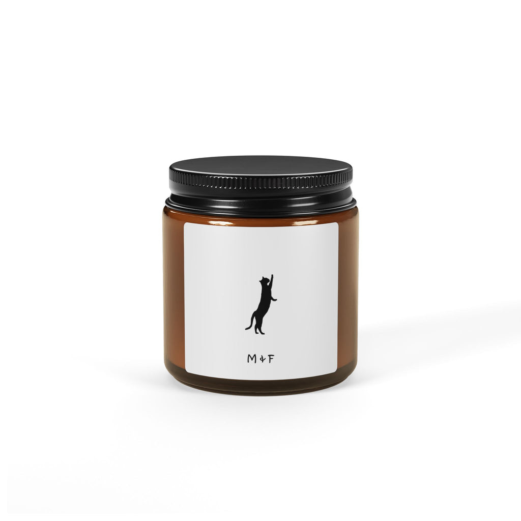 Scented Soy Candle (Amber Jar Climbing Cat)