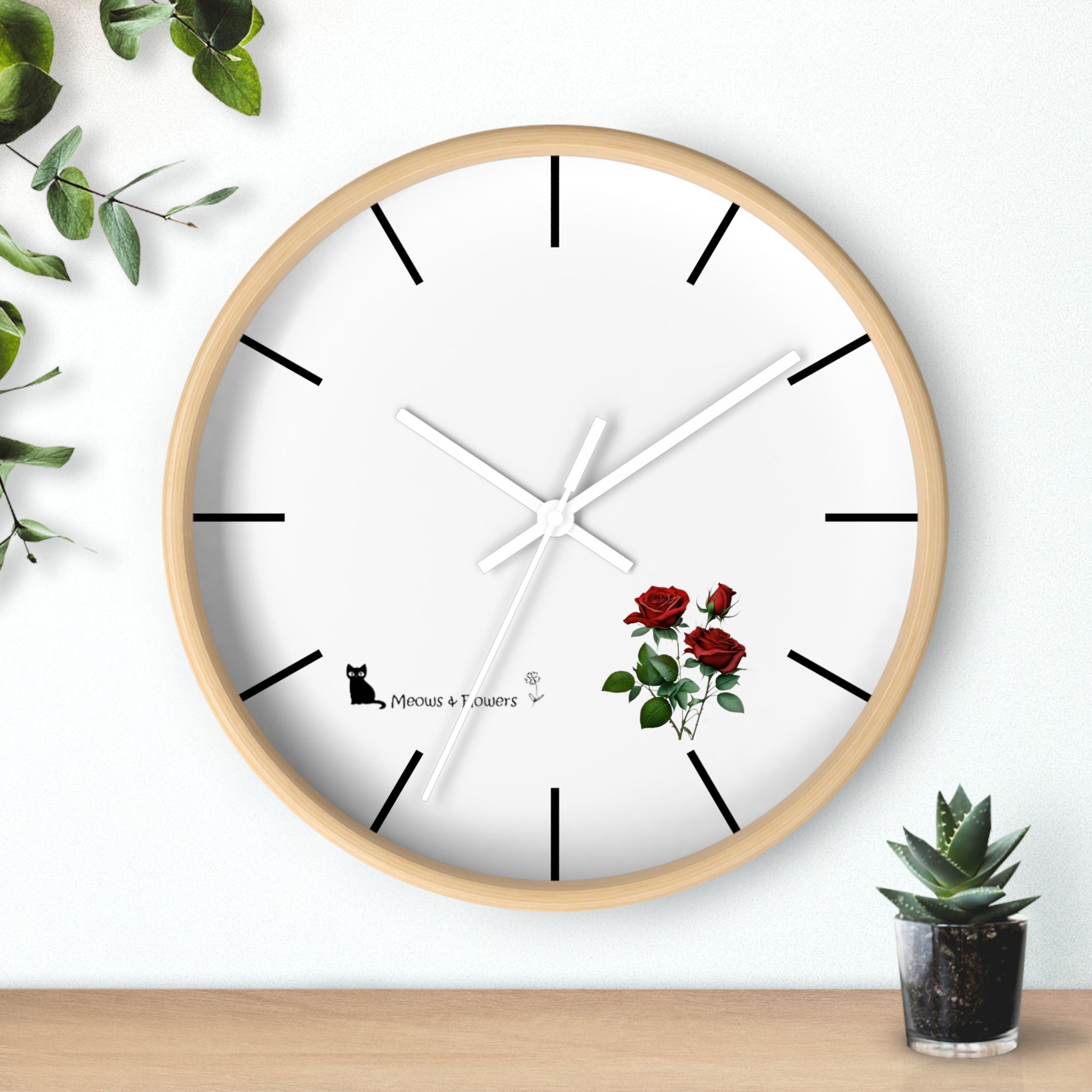 Wall Clock (Roses Flower)