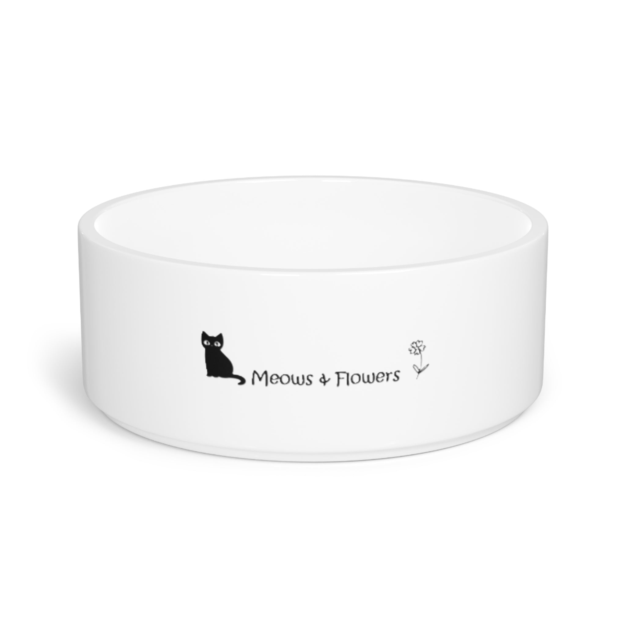Pet Bowl (Meows and Flowers)