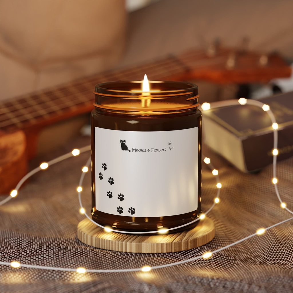 Scented Soy Candle (Multi-Size, Amber Jar M&F Paws)