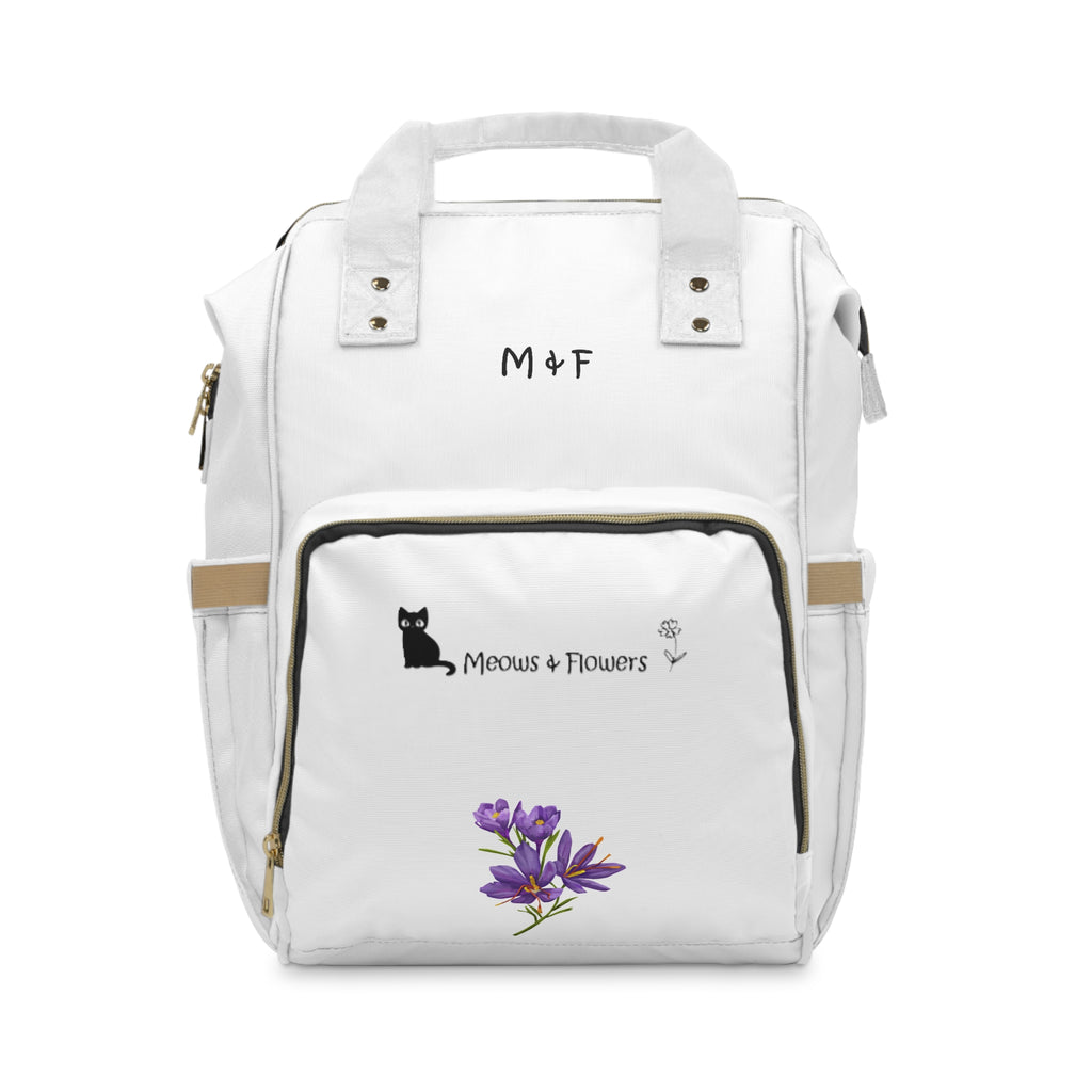 Multifunctional Backpack (Purple Flower)