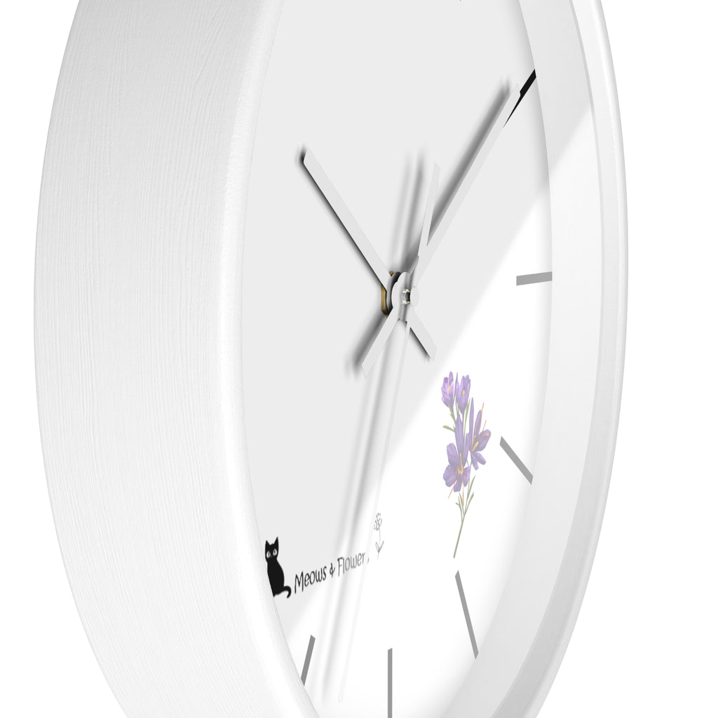 Wall Clock (Purple Flower)