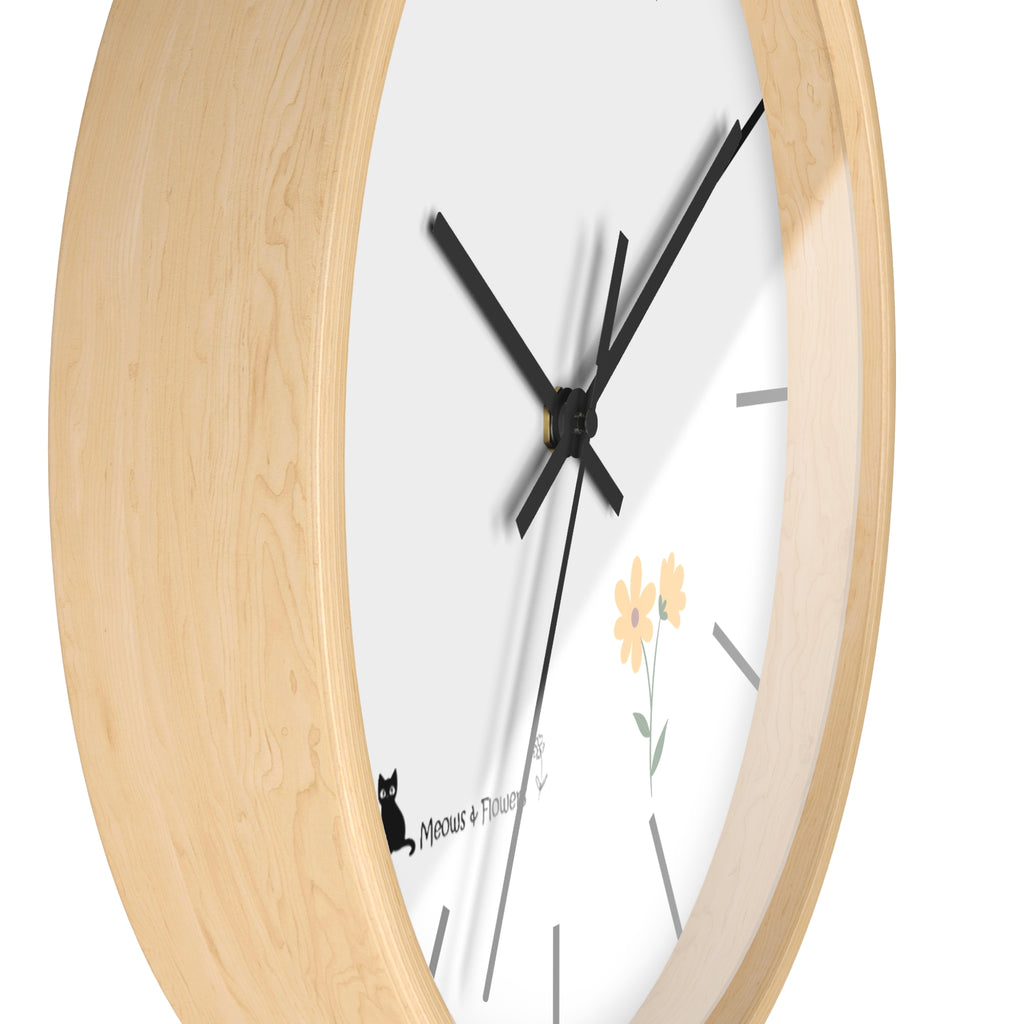 Wall Clock (Yellow Flower)