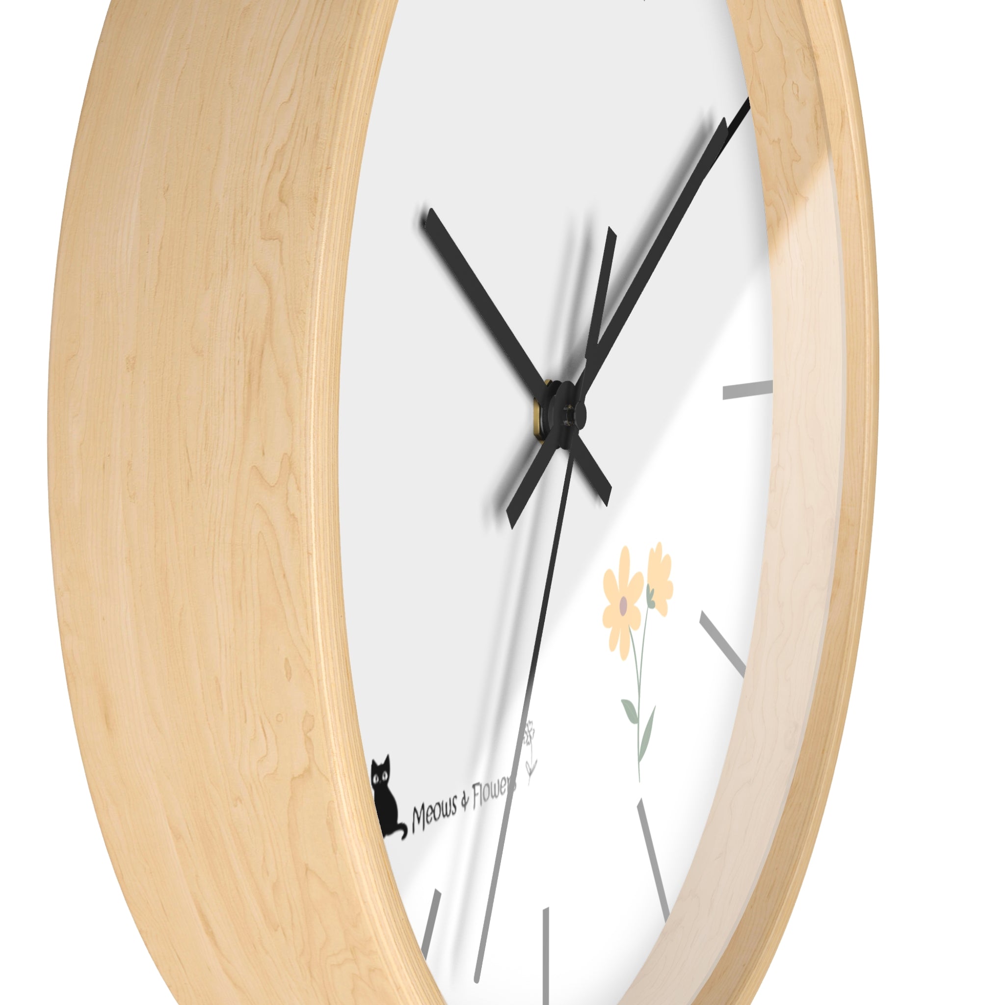 Wall Clock (Yellow Flower)
