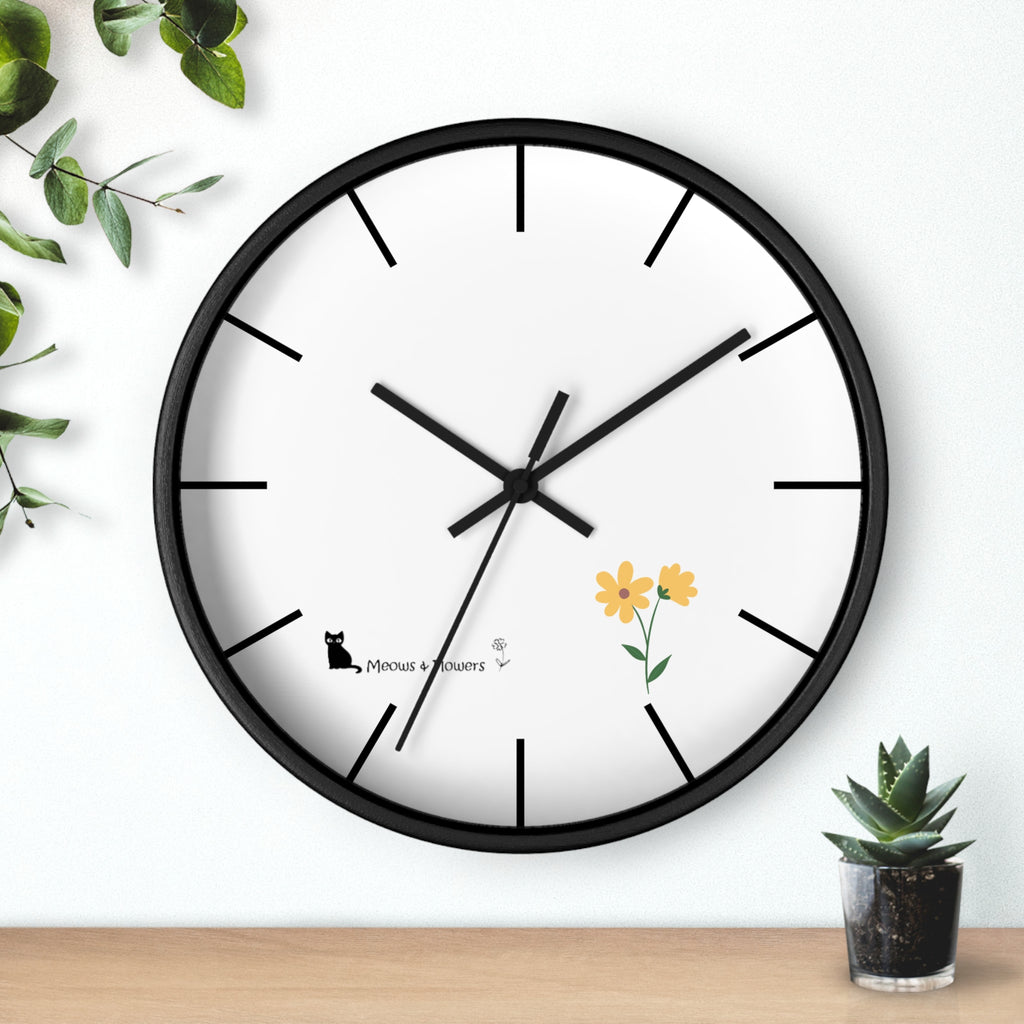 Wall Clock (Yellow Flower)