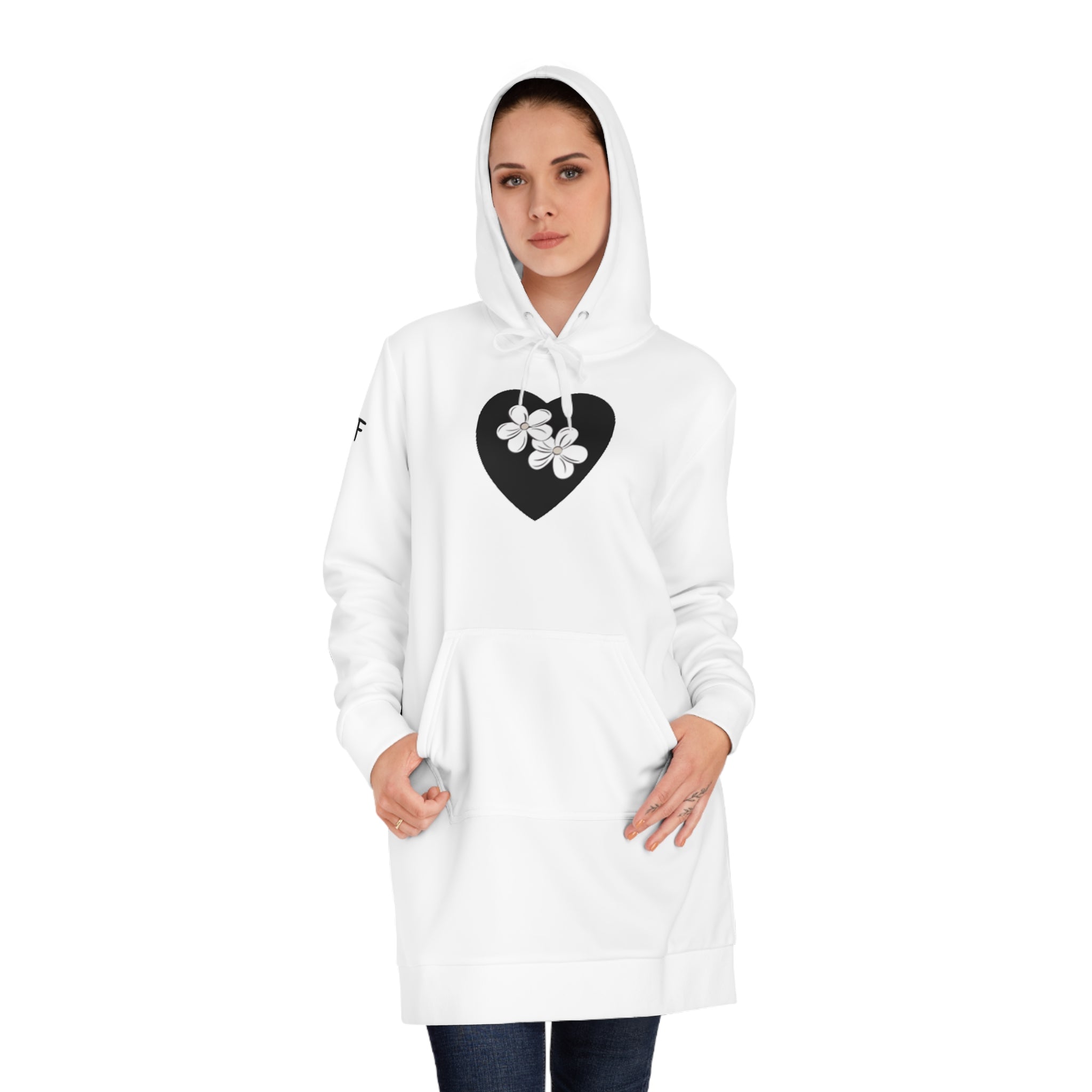 Women's Hoodie Dress Heart Logo