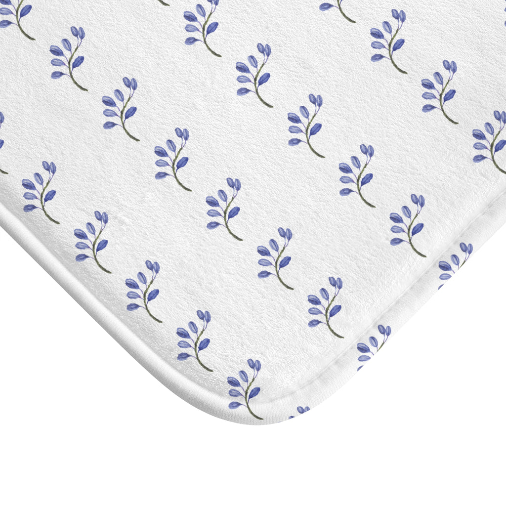Bath Mat (Blue Flower)