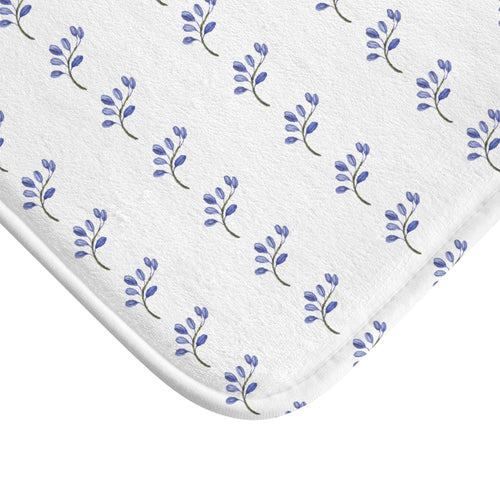 Bath Mat (Blue Flower)