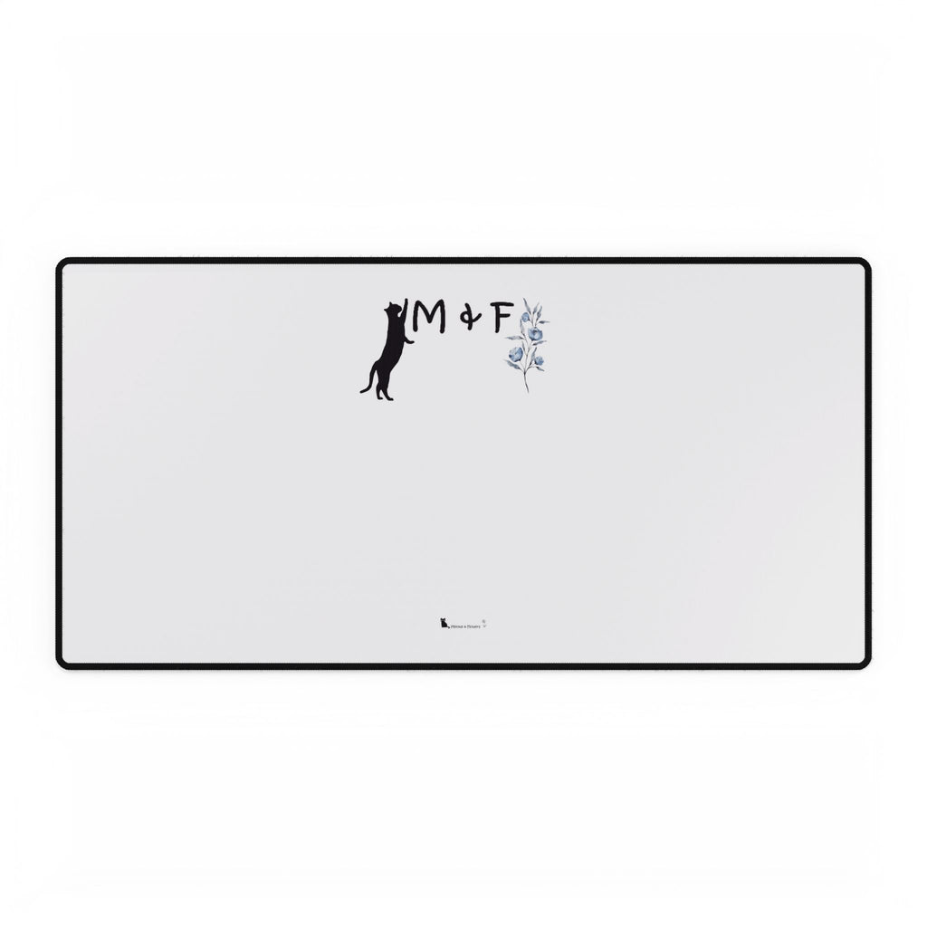 Desk Mat Light (Blue Flower)