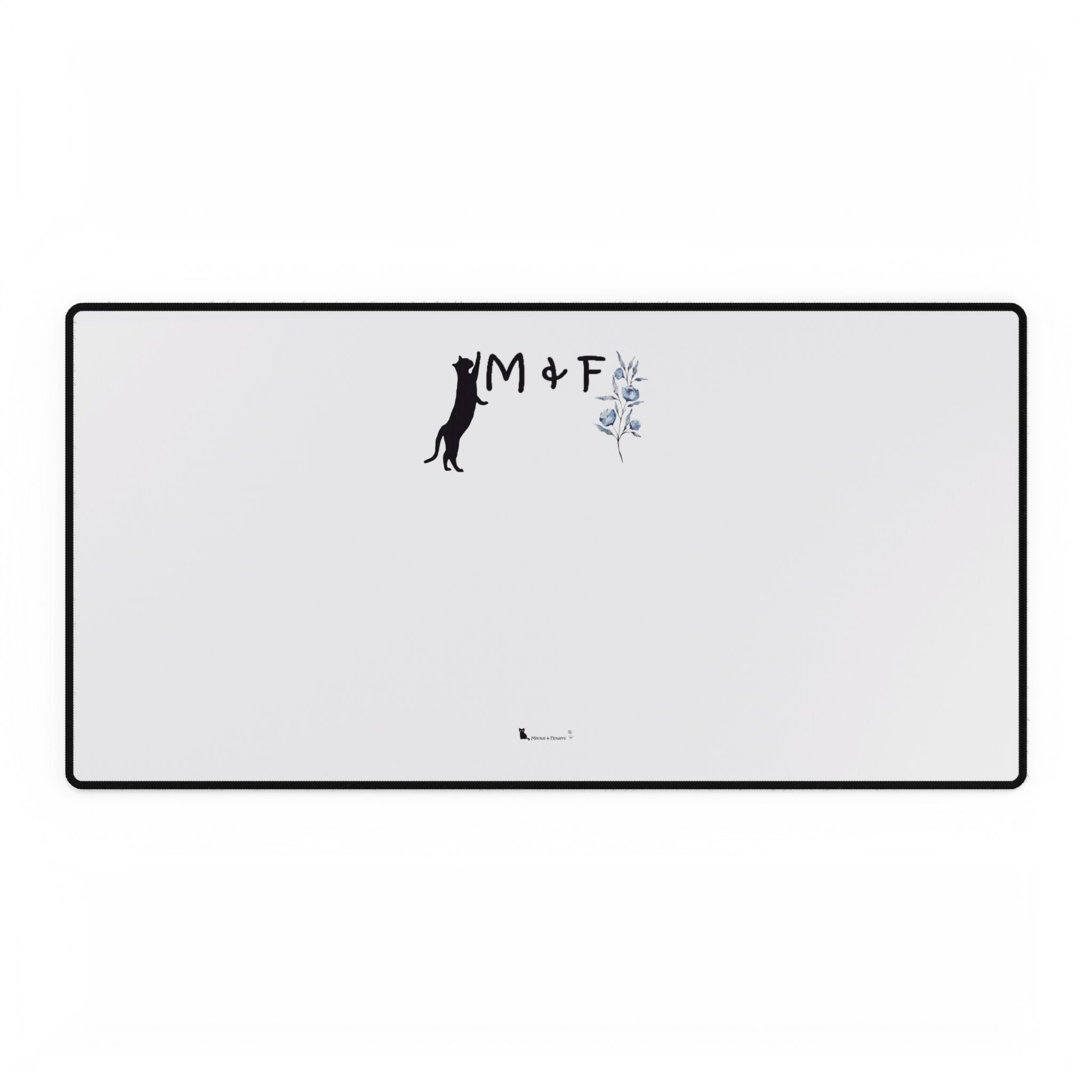 Desk Mat Light (Blue Flower)