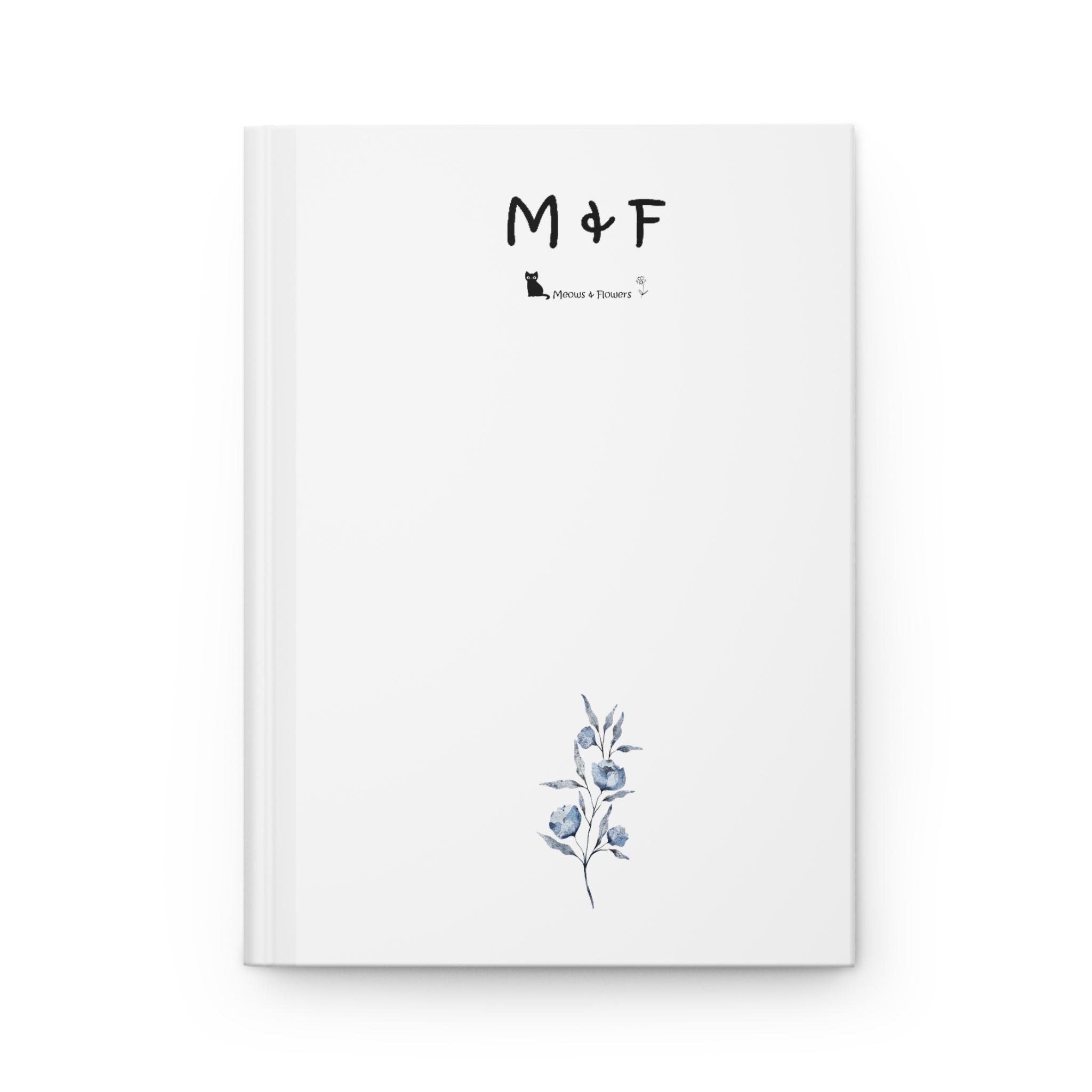 Hardcover Journal Matte (Light Blue Flower)