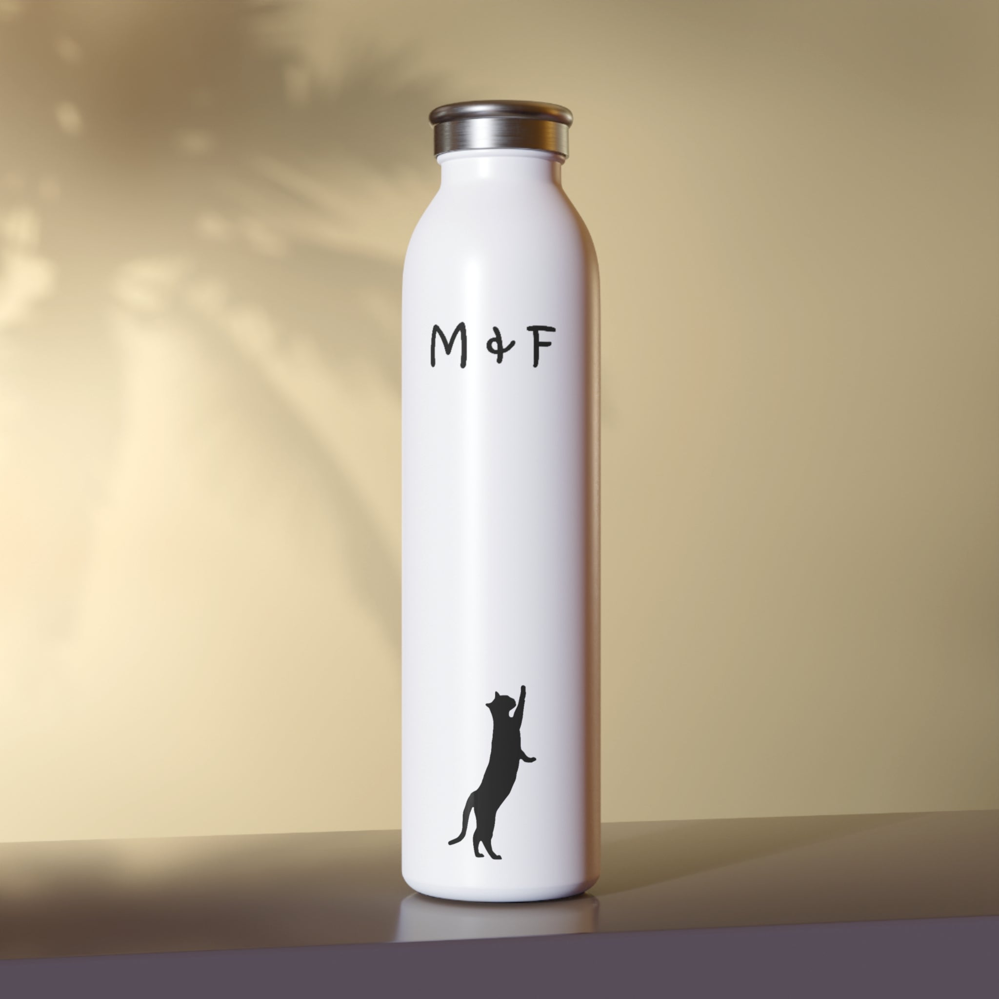 Slim Water Bottle (M&F Climbing Cat)