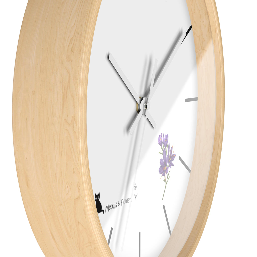 Wall Clock (Purple Flower)
