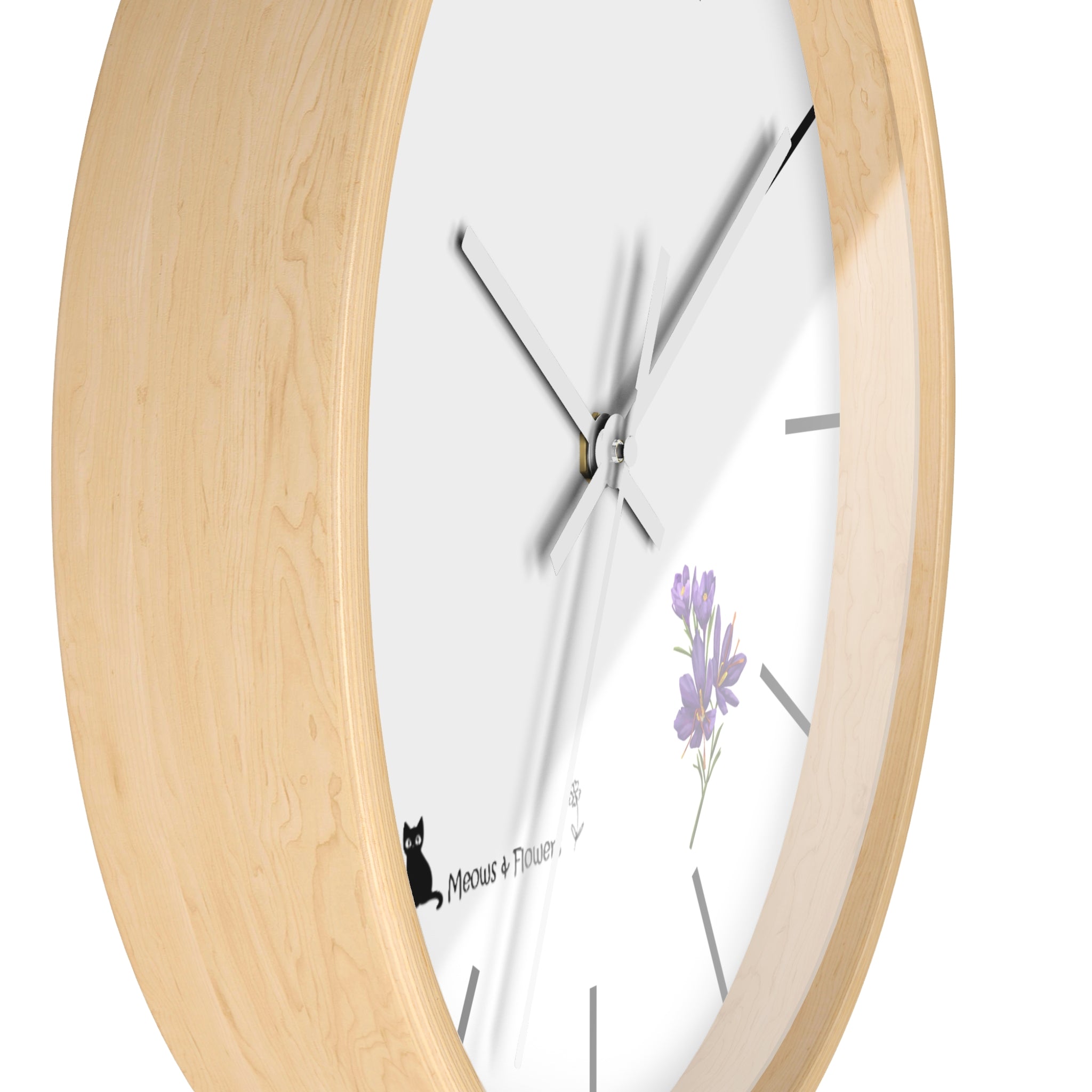 Wall Clock (Purple Flower)