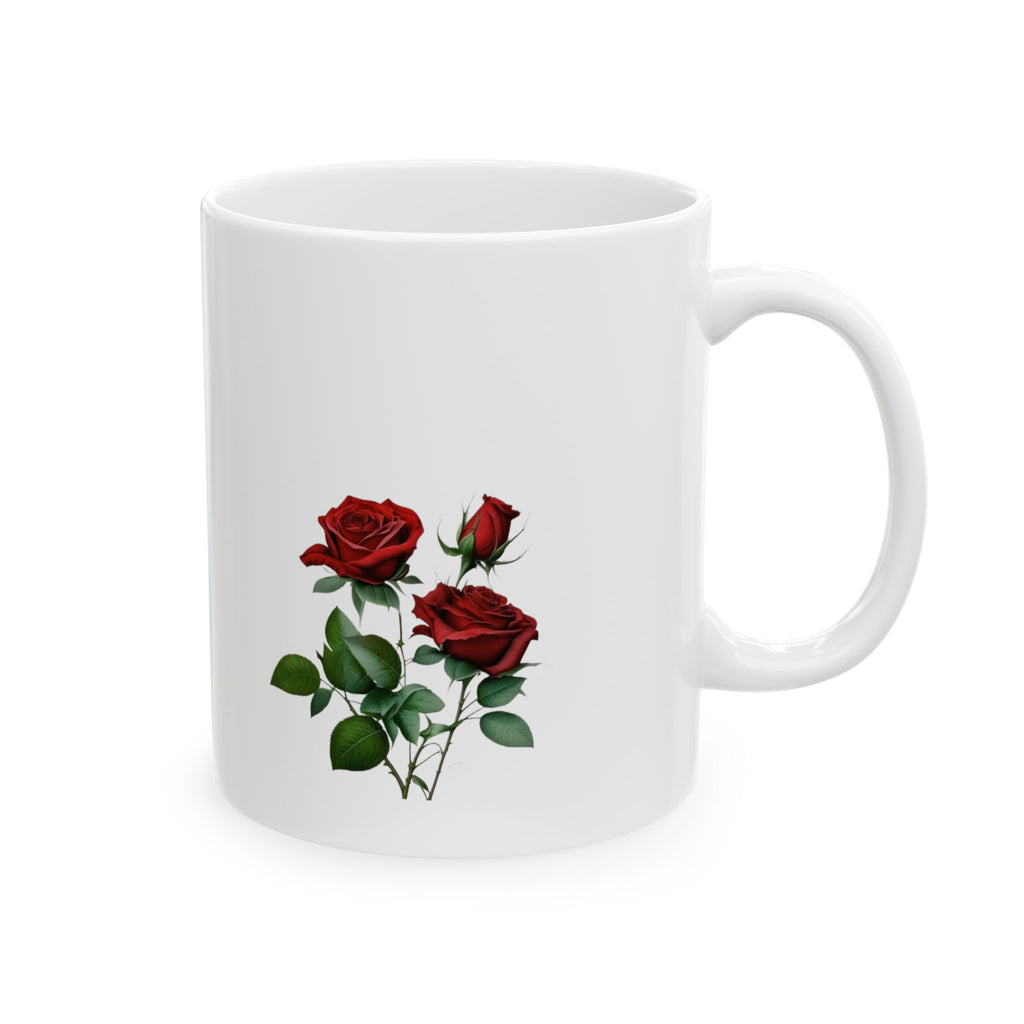 Ceramic Mug, (11oz) (Roses Flower)