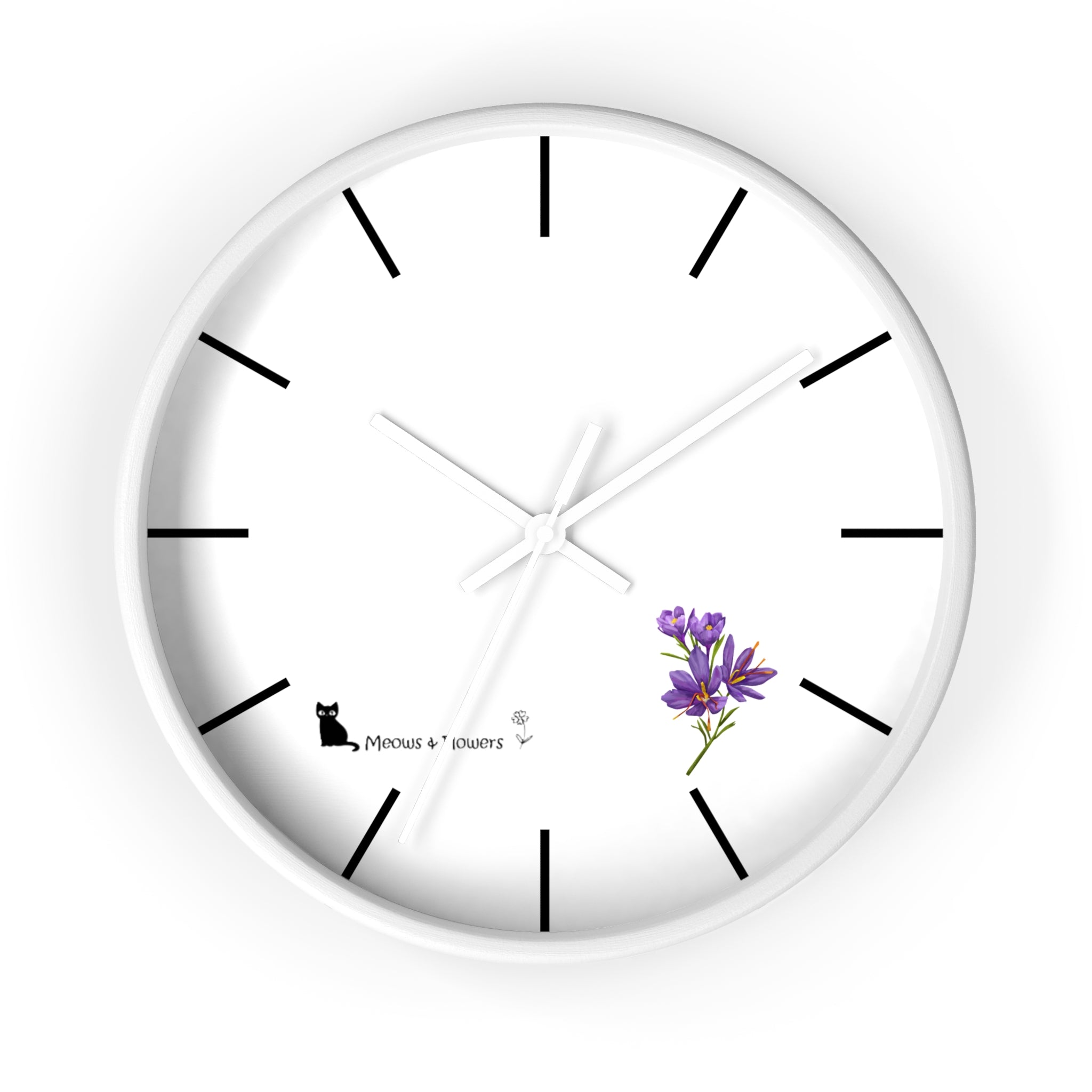 Wall Clock (Purple Flower)