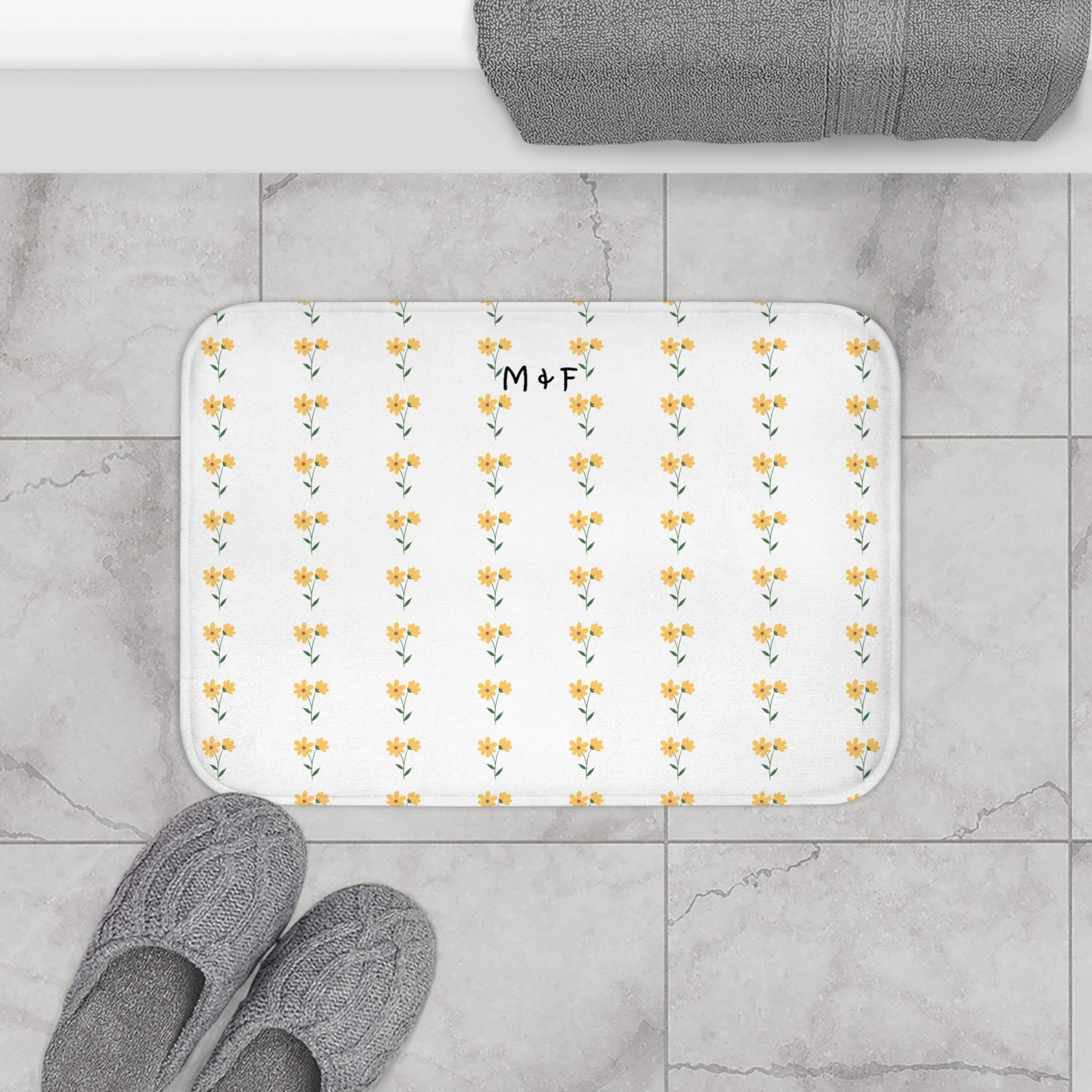 Bath Mat (Yellow Flower)