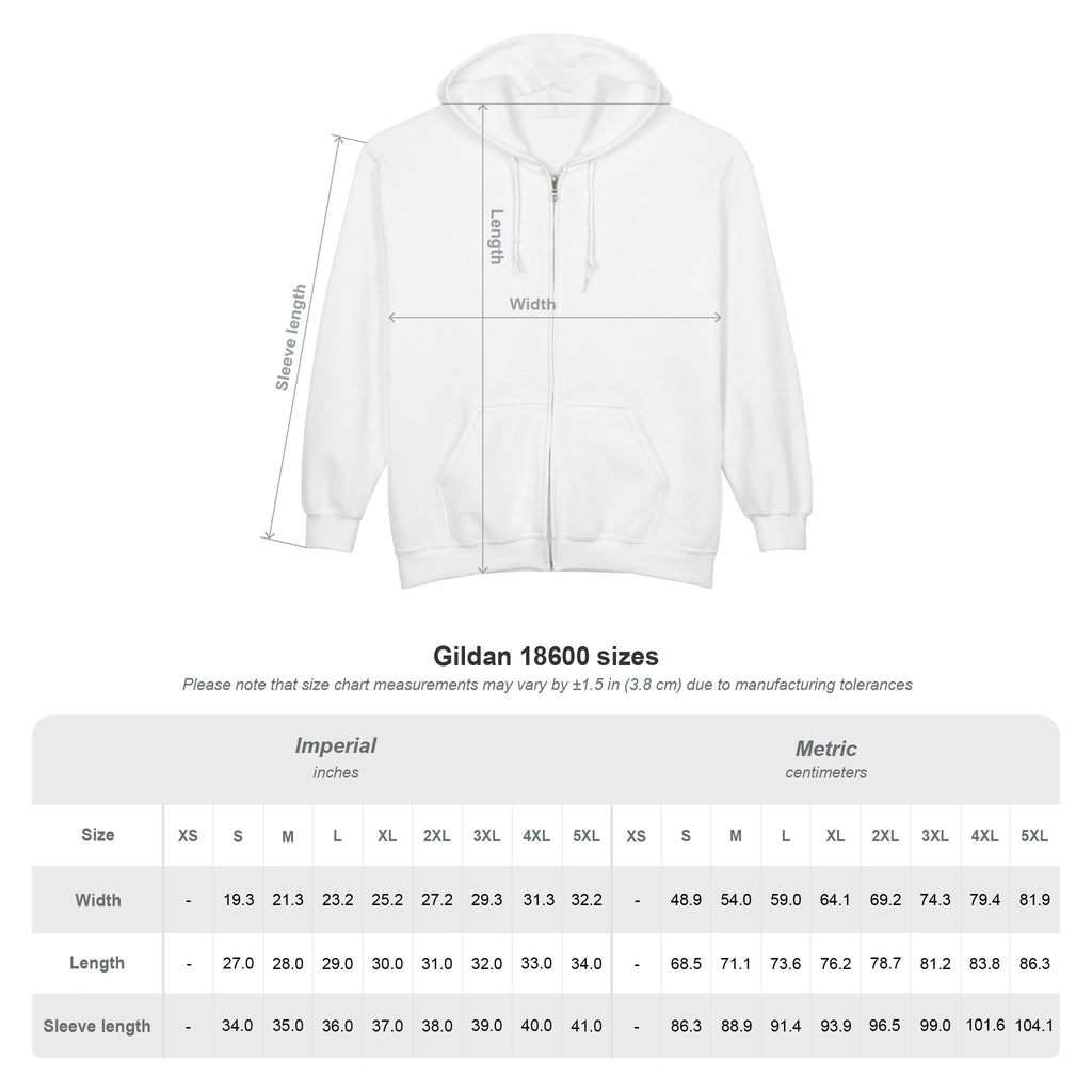 Unisex Heavy Blend™ Full Zip Hooded Sweatshirt (Shadow Flower 1)
