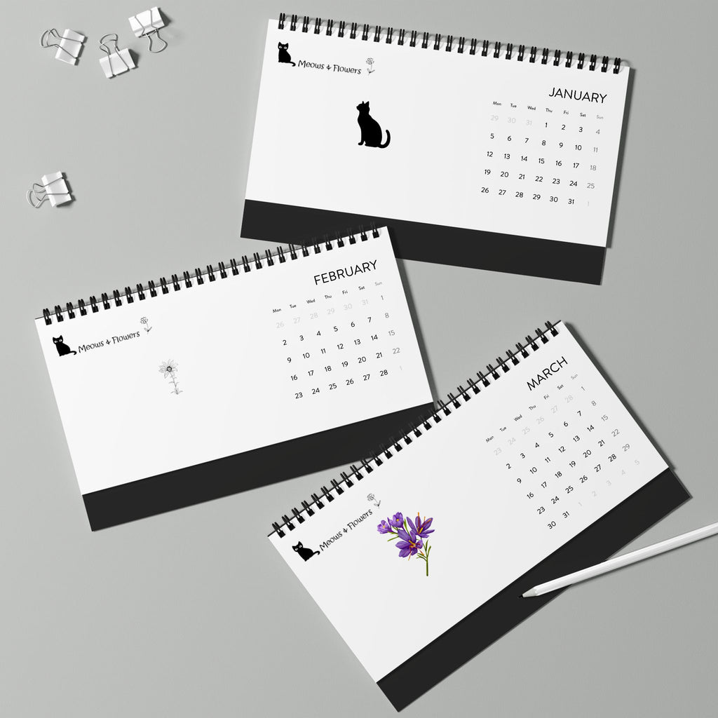 Simplex Desk Calendar (2026 grid)