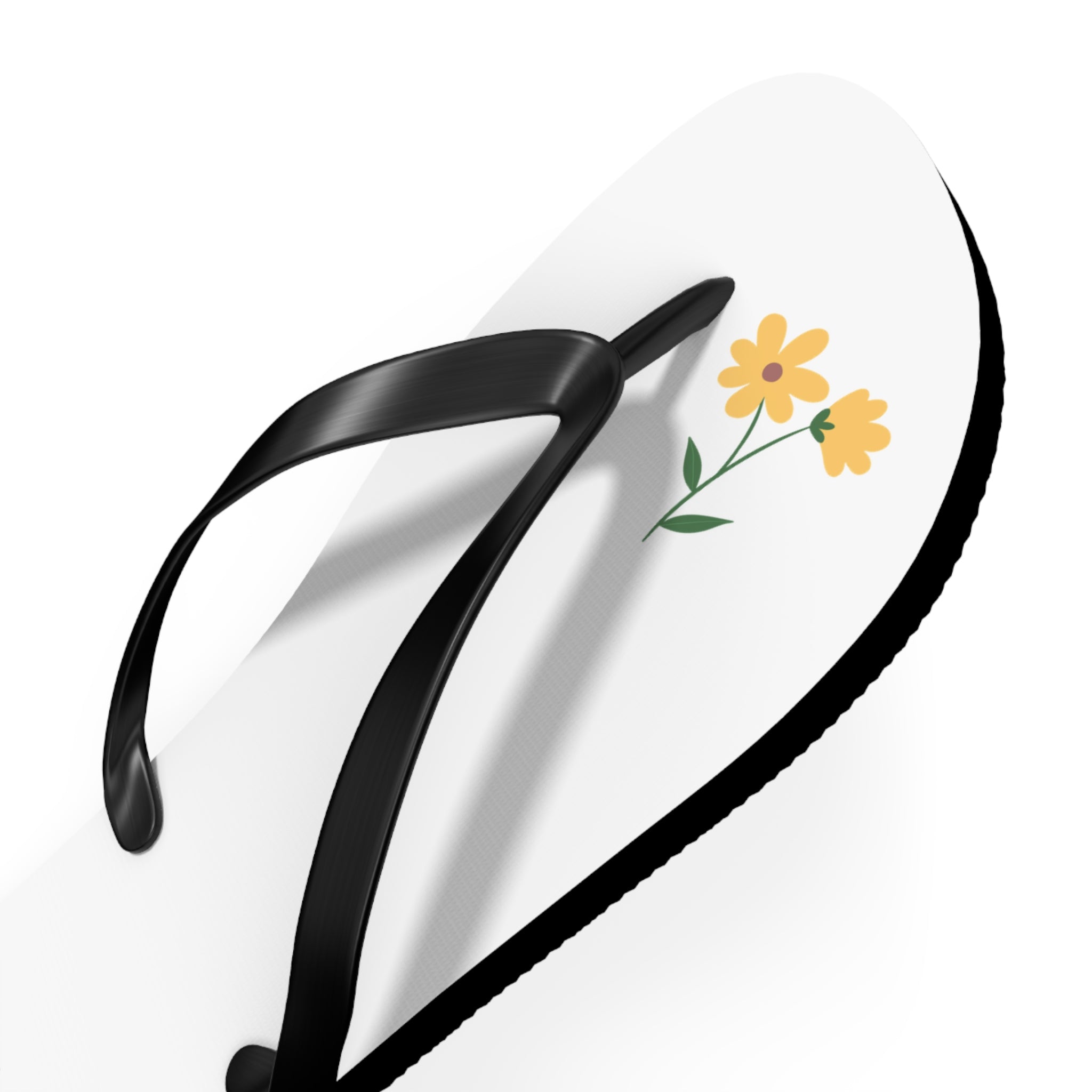 Flip Flops yellow flower