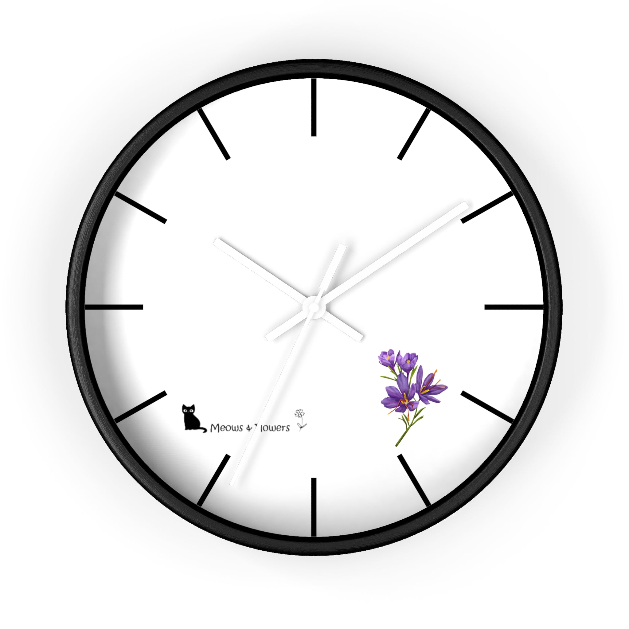 Wall Clock (Purple Flower)