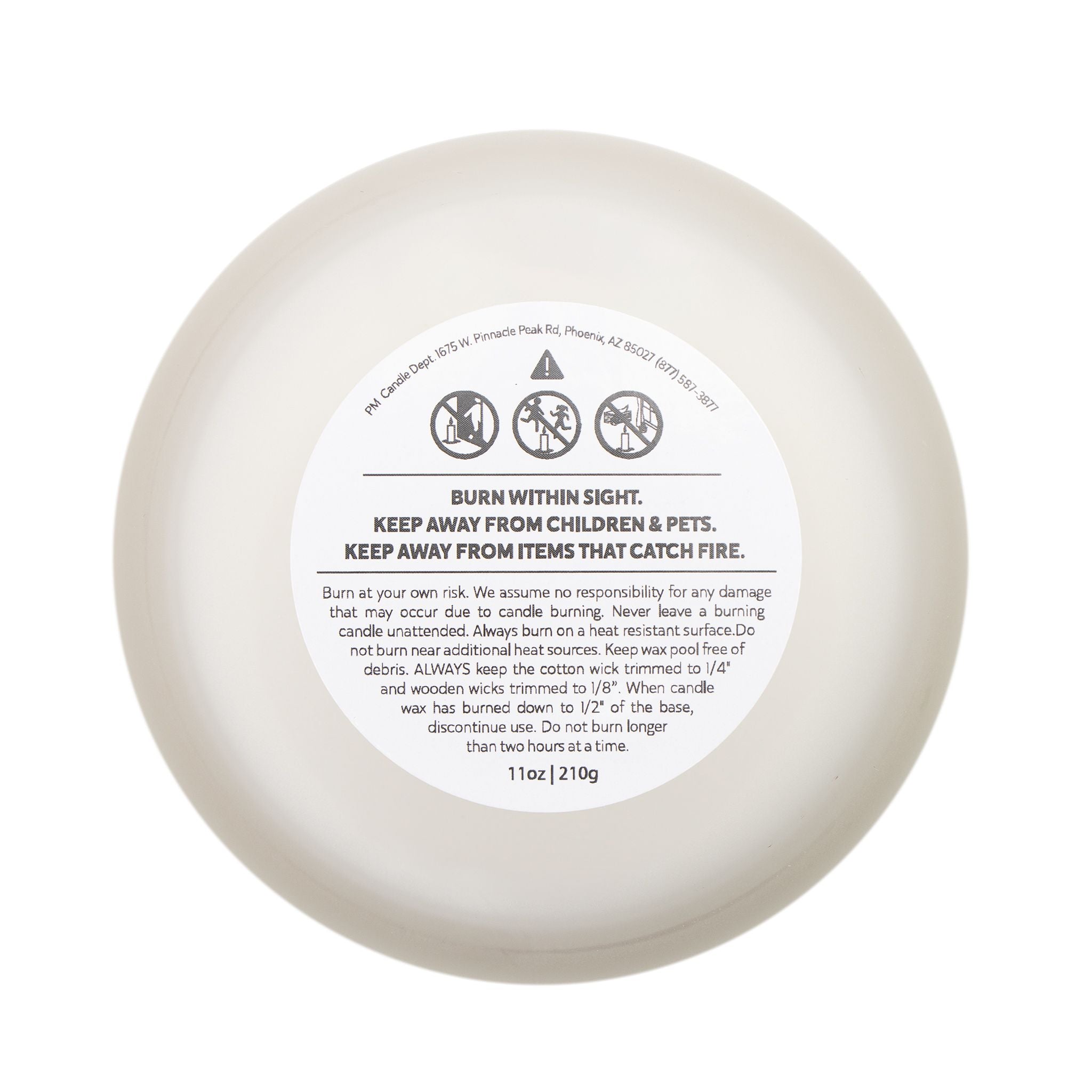 Frosted Glass Candle, 11oz (Shadow Flower 2)