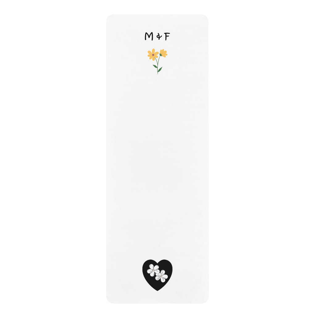 Rubber Yoga Mat heart logo