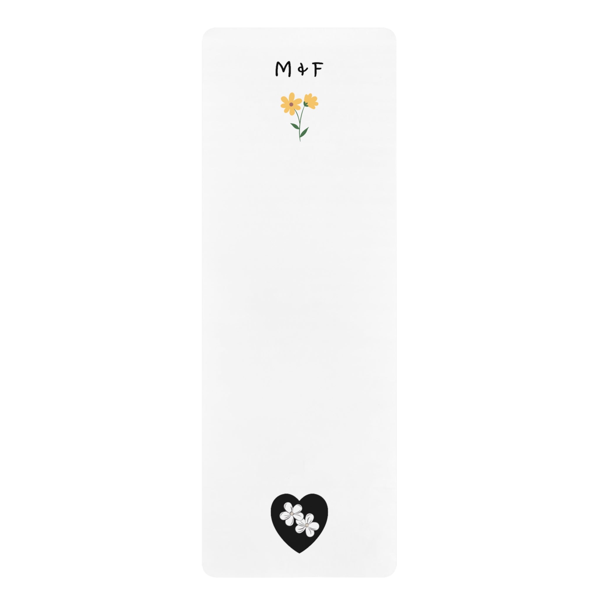 Rubber Yoga Mat heart logo