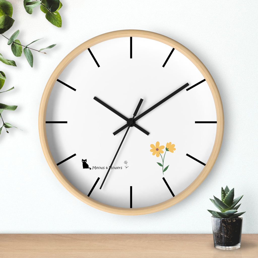 Wall Clock (Yellow Flower)