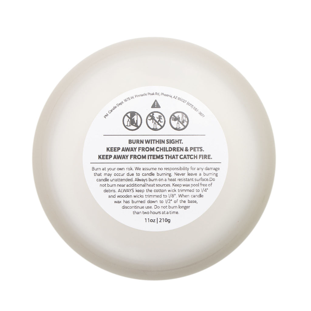 Frosted Glass Candle, 11oz (Shadow Flower 2)