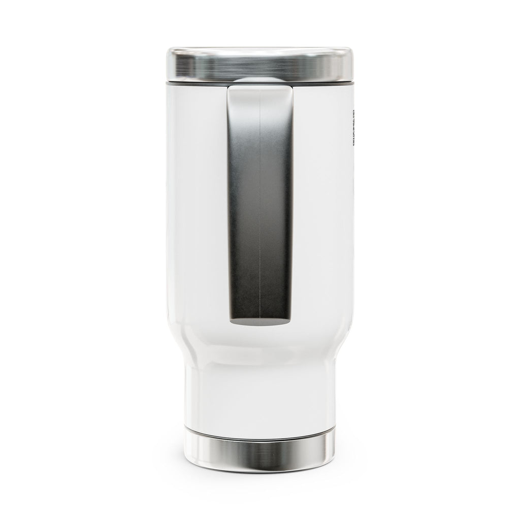 Stainless Steel Travel Mug with Handle, 14oz (M&F Logo)