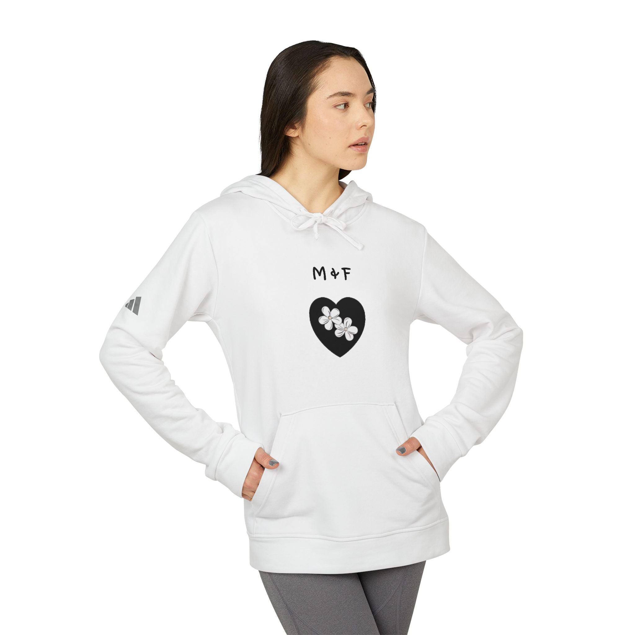 "Adidas" Unisex Fleece Hoodie Heart