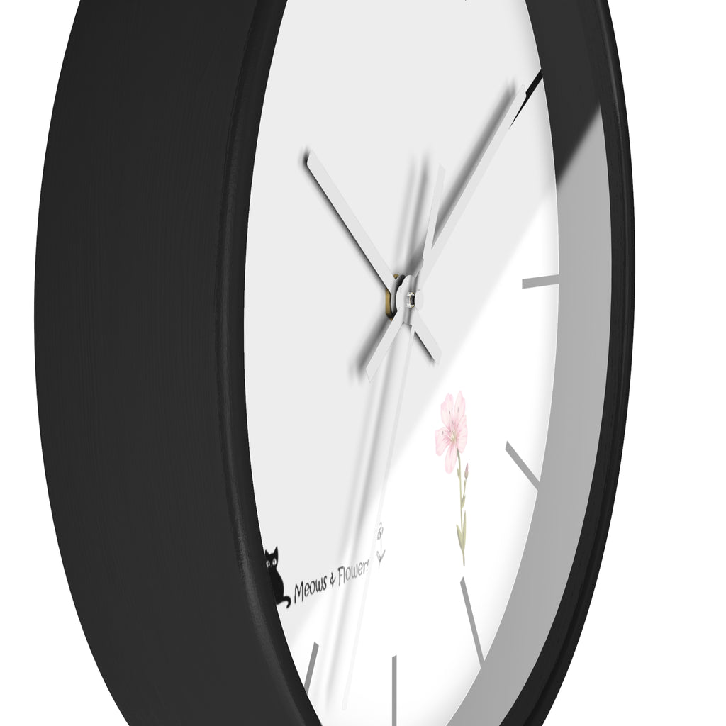 Wall Clock (Pink Flower)