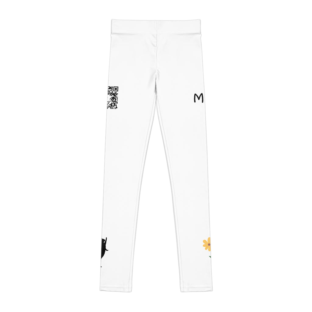 Youth Leggings (M&F Logo Yellow Flower)