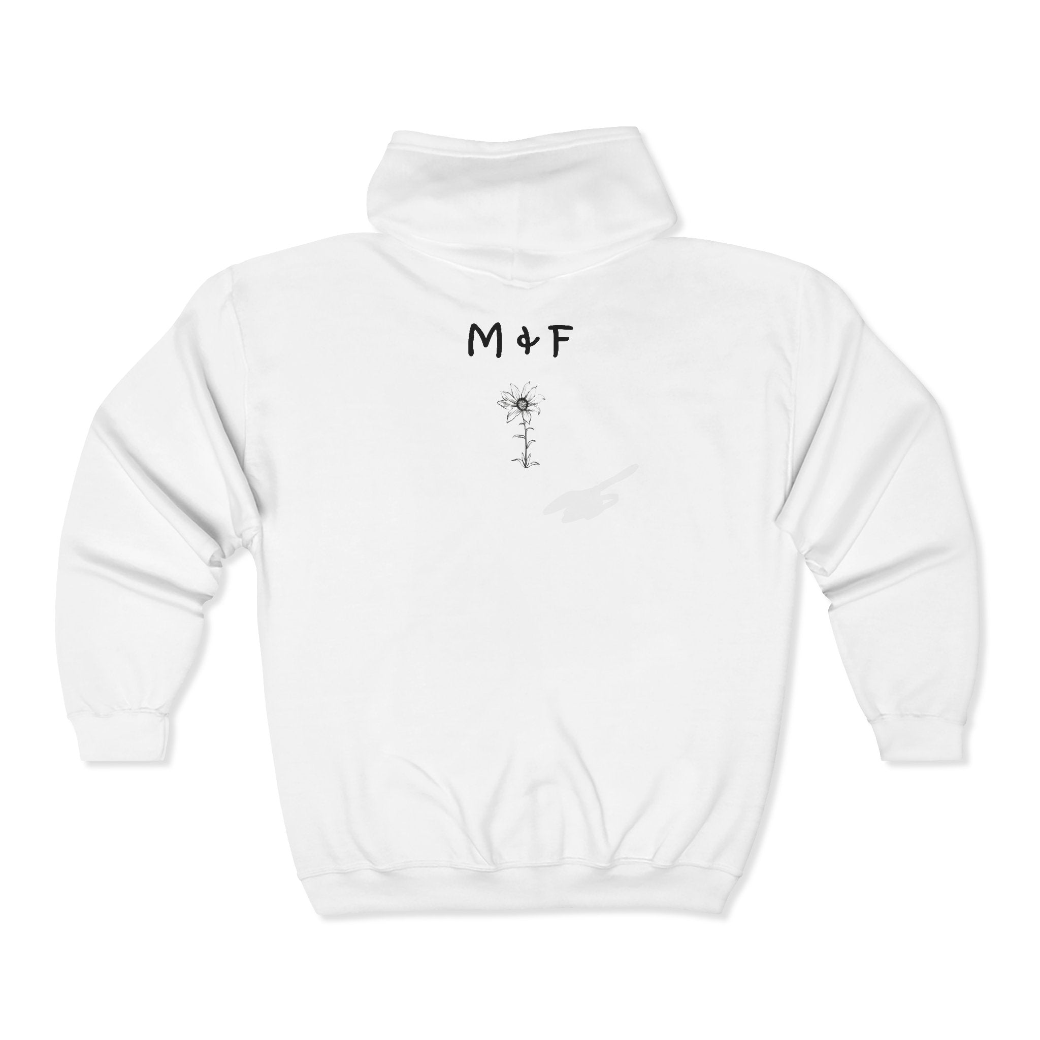 Unisex Heavy Blend™ Full Zip Hooded Sweatshirt (Shadow Flower 1)