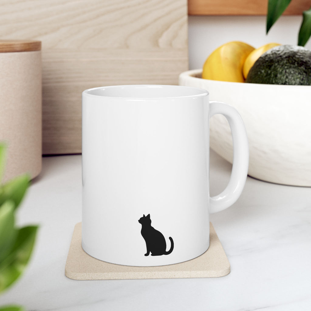 Ceramic Mug, (11oz) (Sitting Cat)